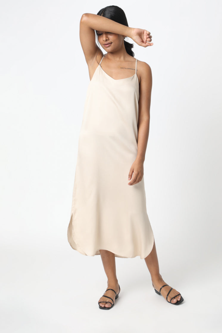 Image of Neu Nomads dames vegan Jurk Easy Slip Champagne