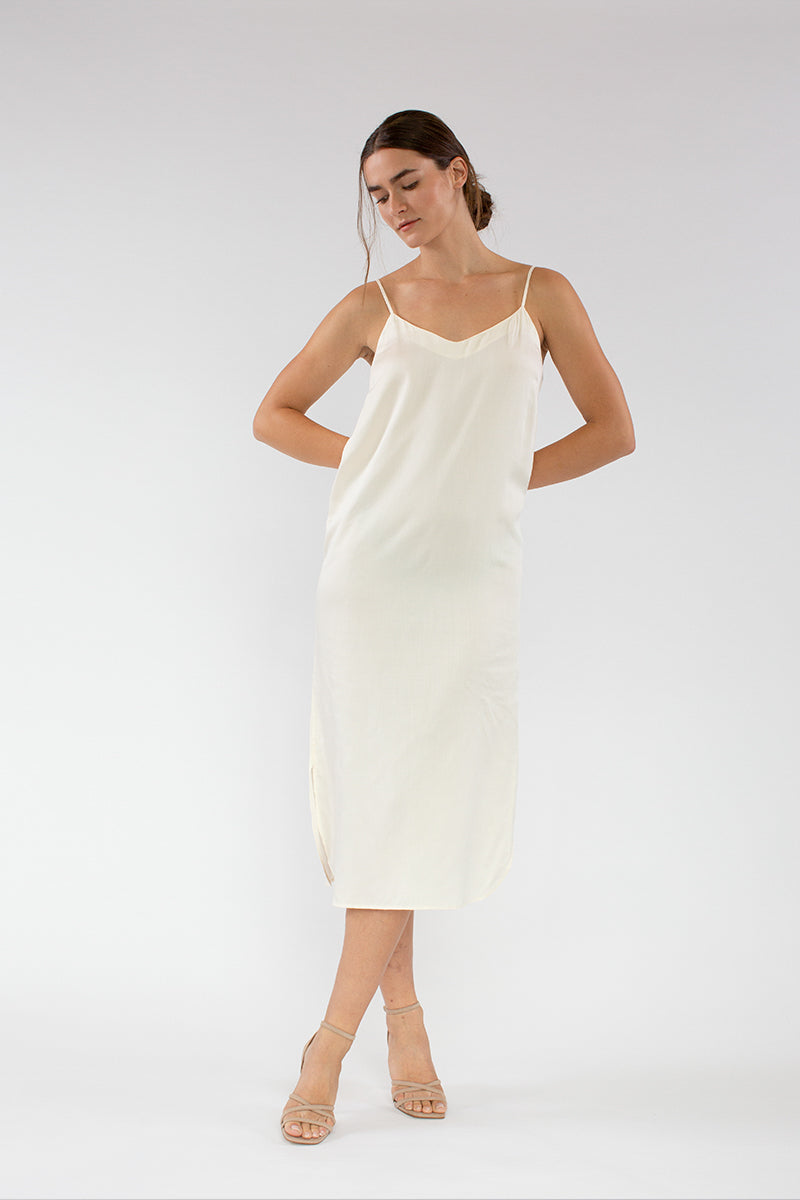 Neu Nomads womens vegan Dress Easy Slip Snow White