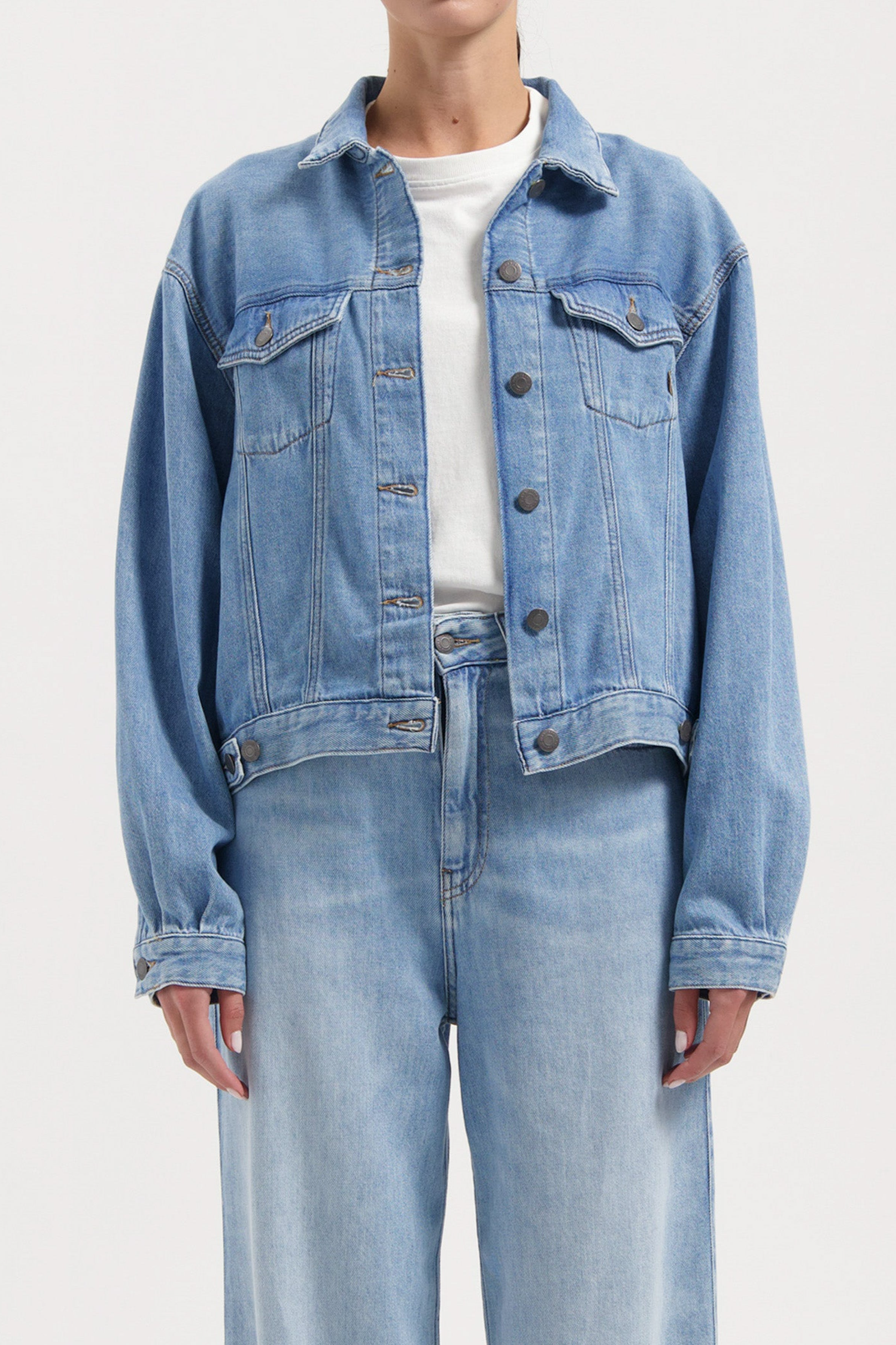 Image of MUD Jeans dames vegan Jas Fran Stone Vintage