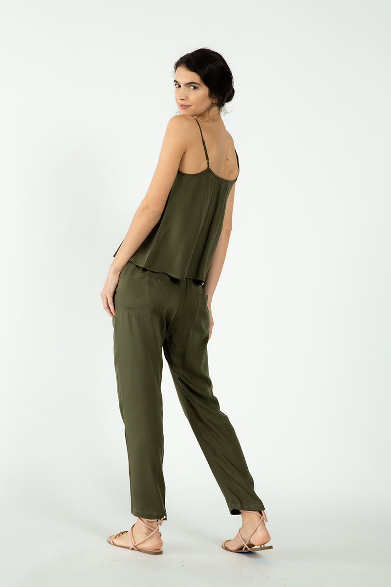 Neu Nomads womens vegan Tops Lotus Olive Night