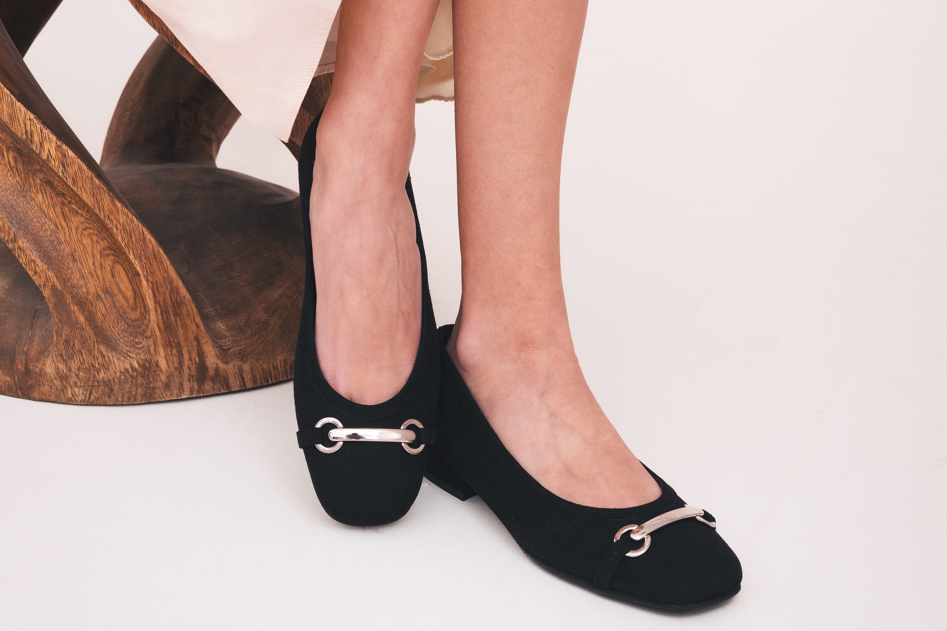 NAE womens vegan Ballerinas Claire Black