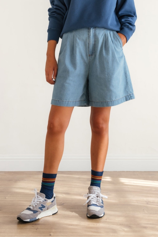 Image of TWOTHIRDS dames vegan Shorts Waikiki Licht Denim