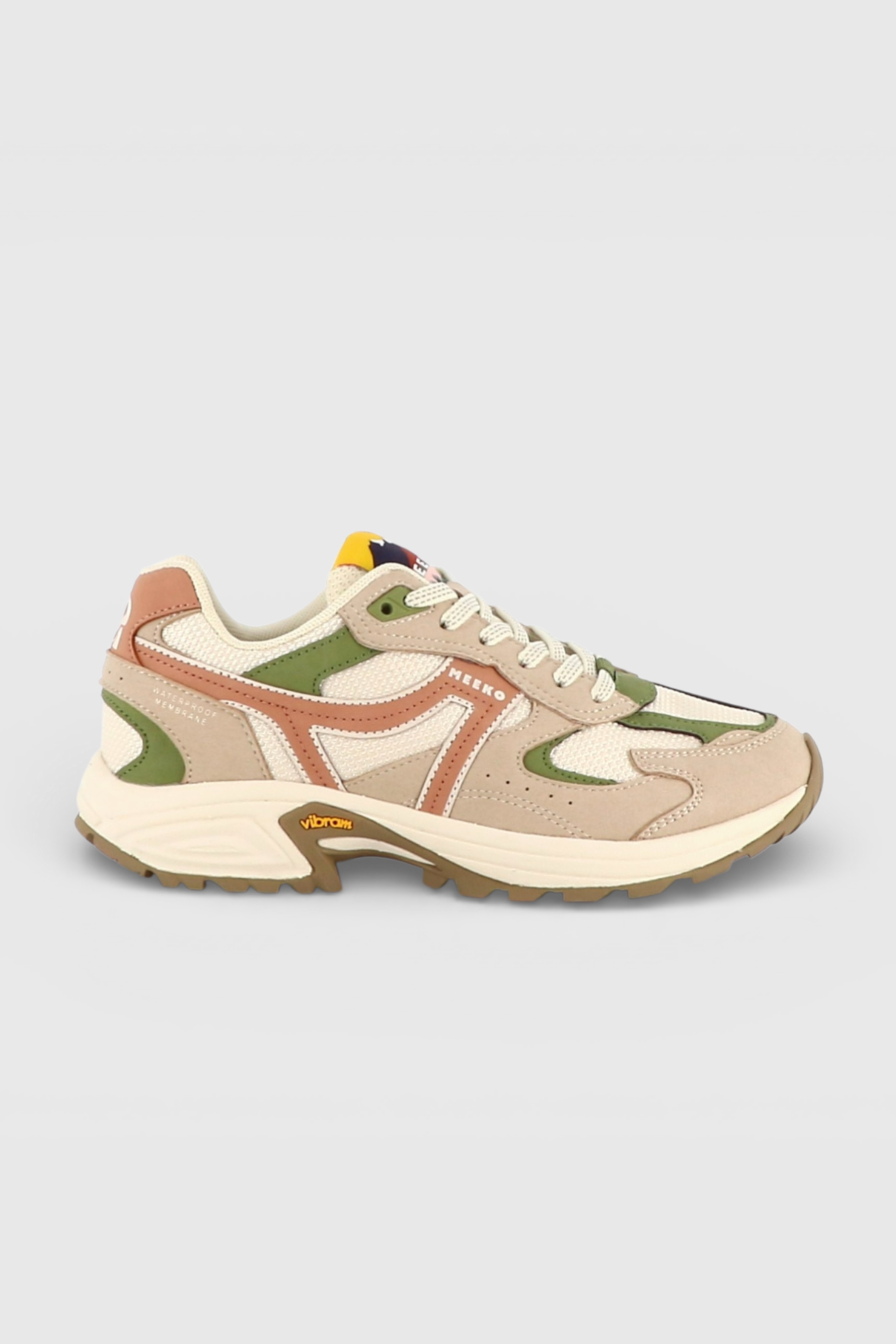 Image of MEEKO mannen vegan Sneakers Capra Olijfgroen/Beige