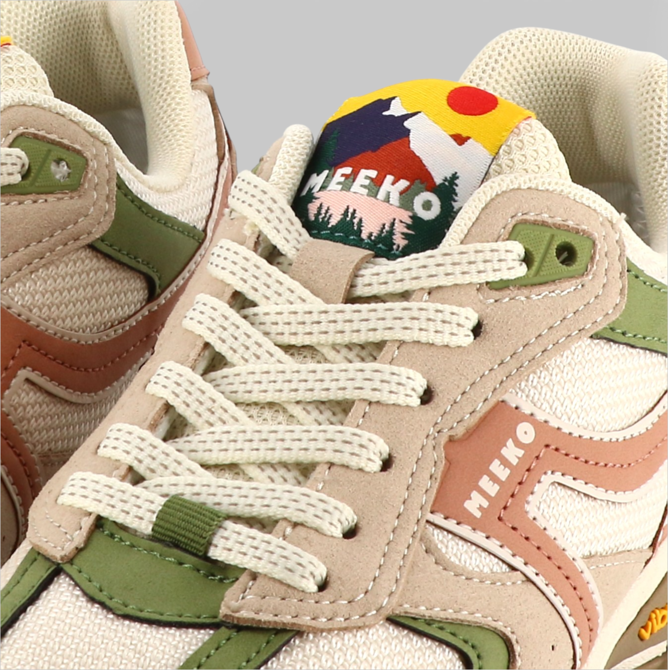 MEEKO men vegan Sneakers Capra Olive/Beige