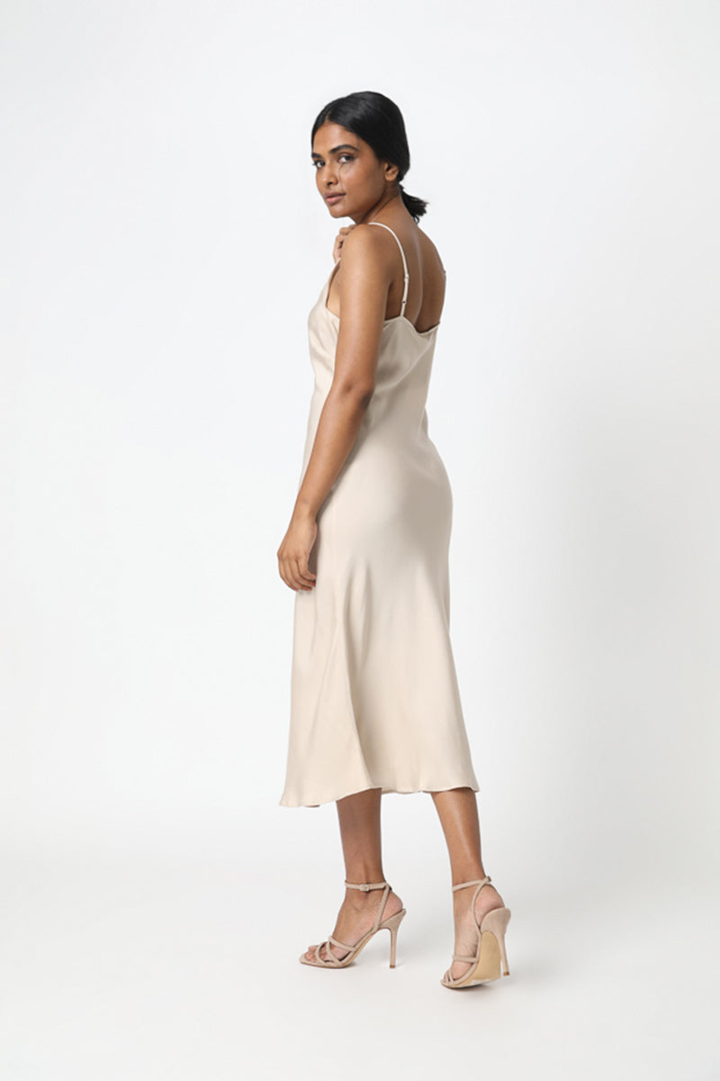 Neu Nomads womens vegan Dress Bias Slip Champagne