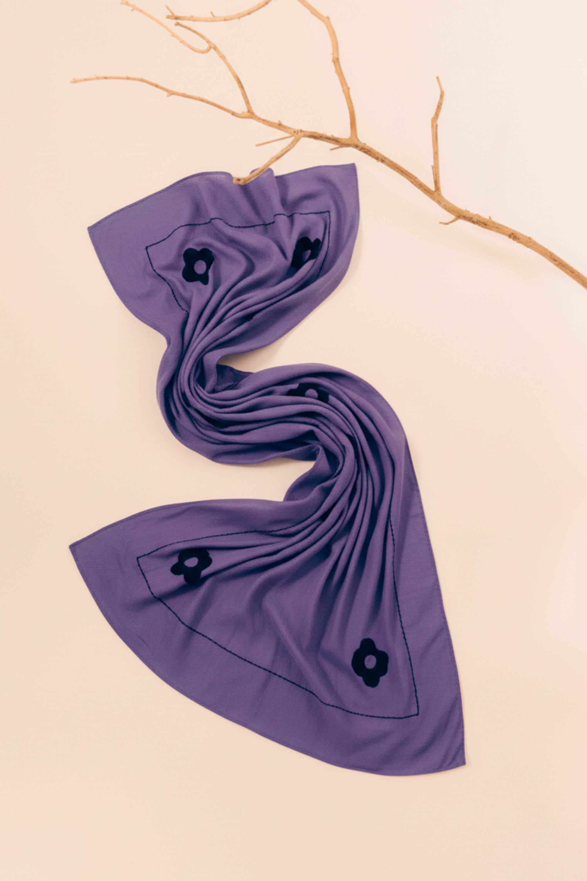 SUITE13LAB womens vegan Scarf Tole Mid Blue
