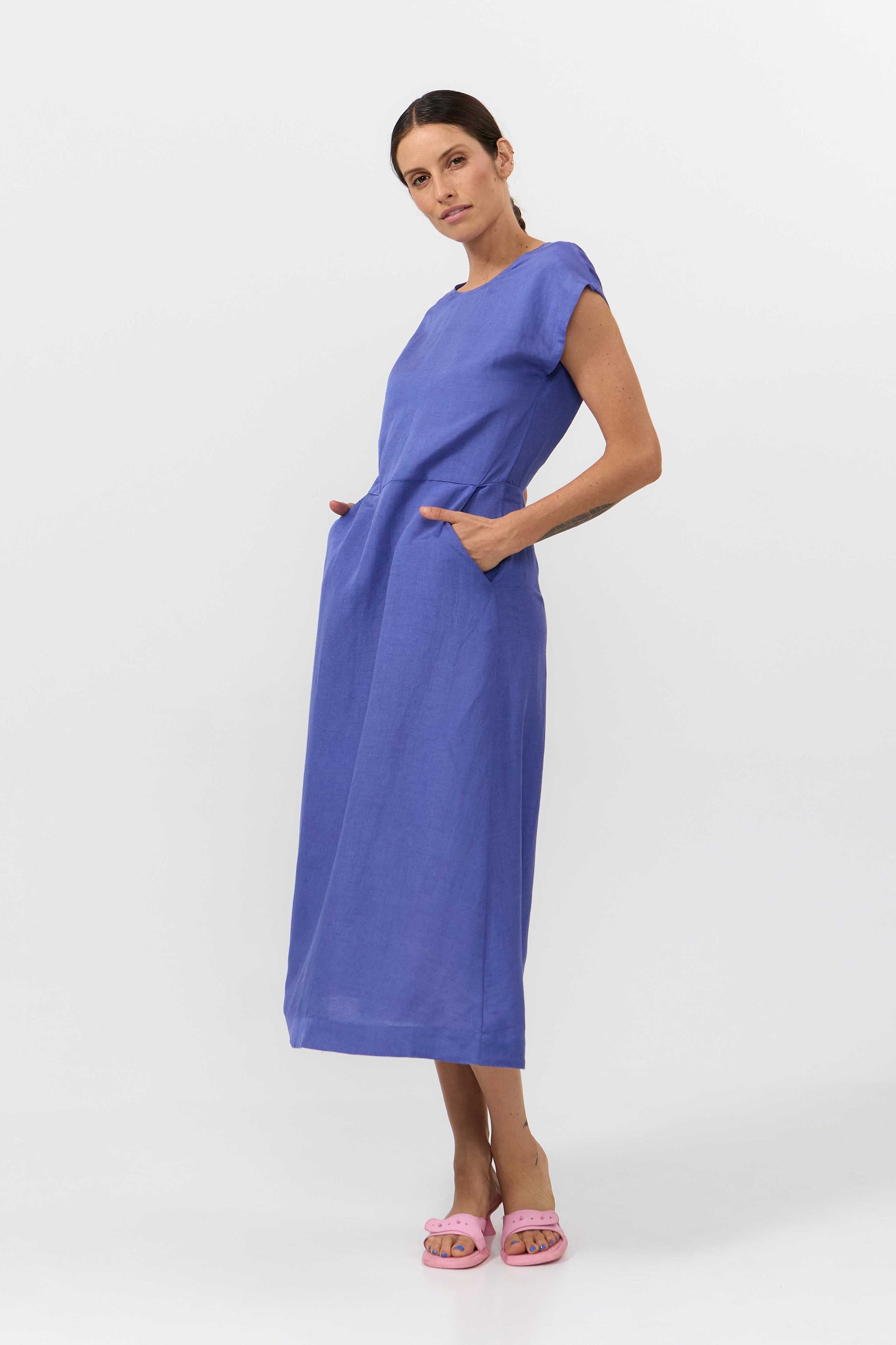 SUITE13LAB womens vegan Dress Tinto Mid Blue