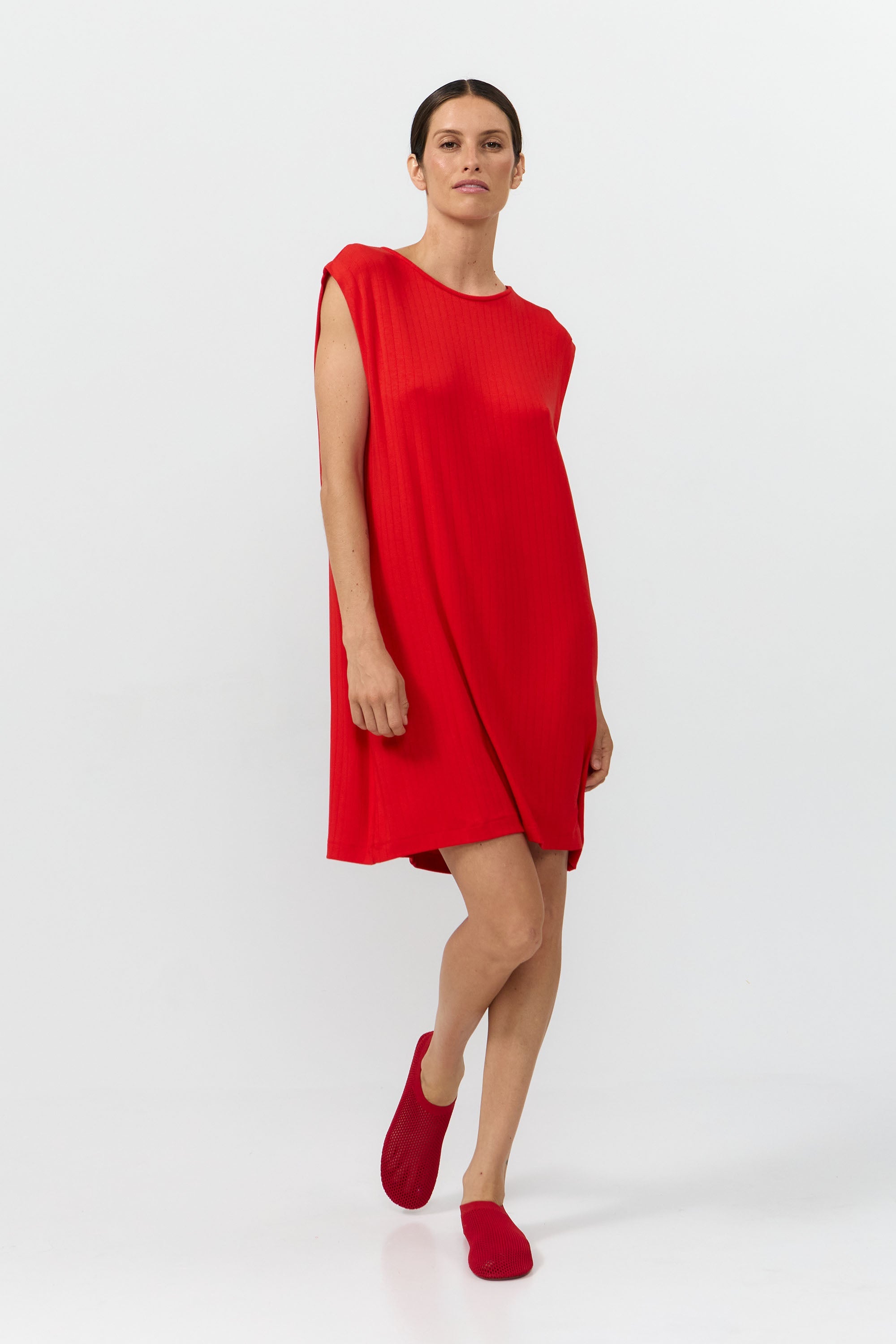 SUITE13LAB womens vegan Dress Shire Red
