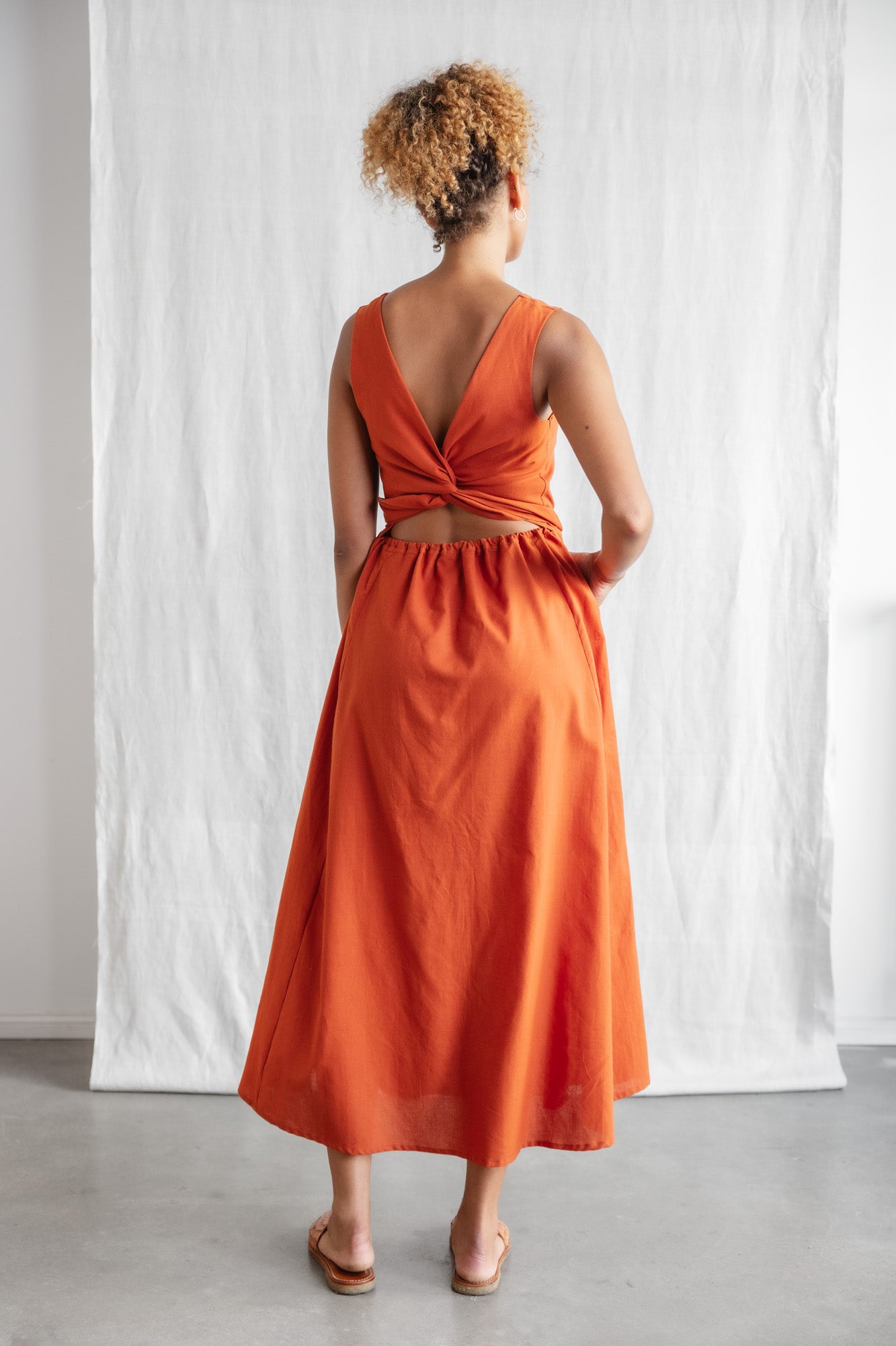 Image of Jyoti Fair Works dames vegan Jurk Khushi Terracotta