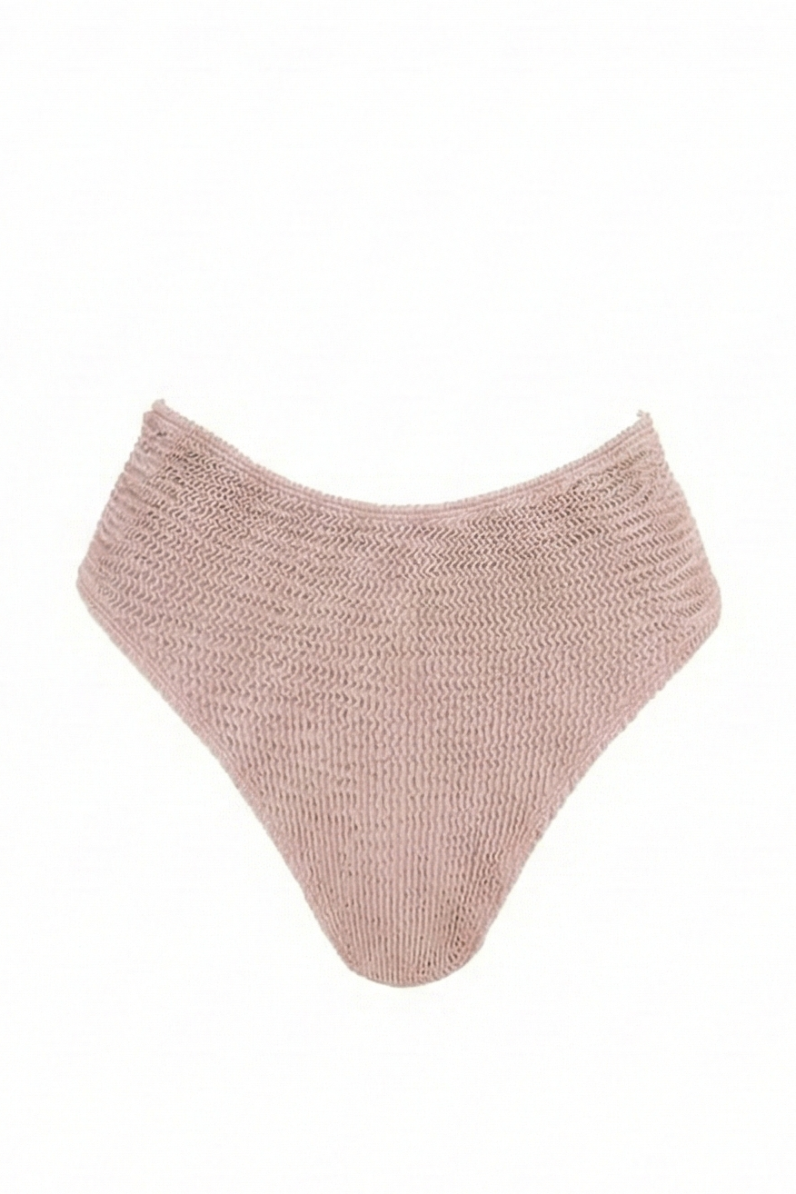 CALAMOON womens vegan Bikini Bottoms High Rise Brazilian Pale Pink