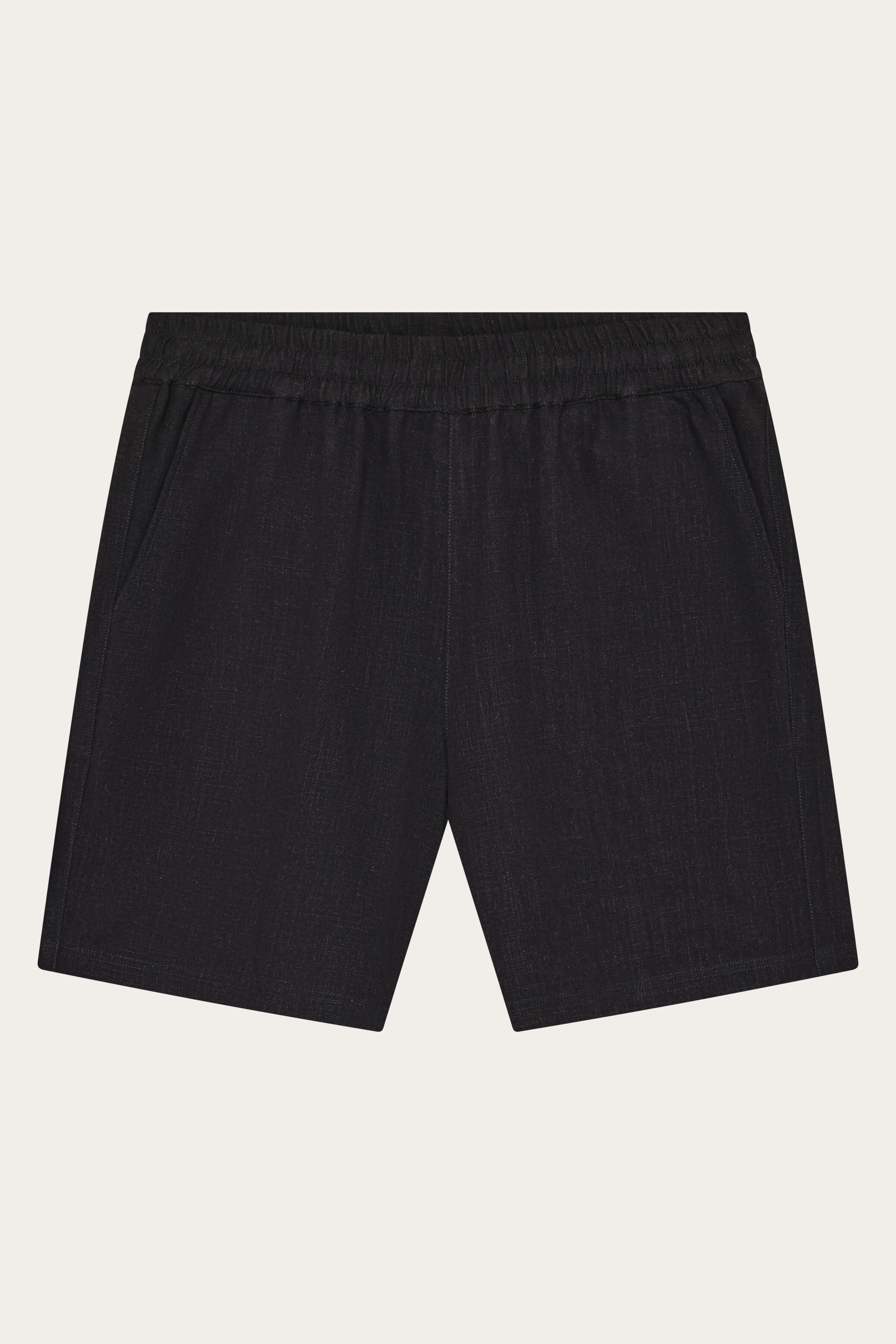 Image of KnowledgeCotton Apparel dames vegan Shorts Posey Wide Linen Mix Black Jet