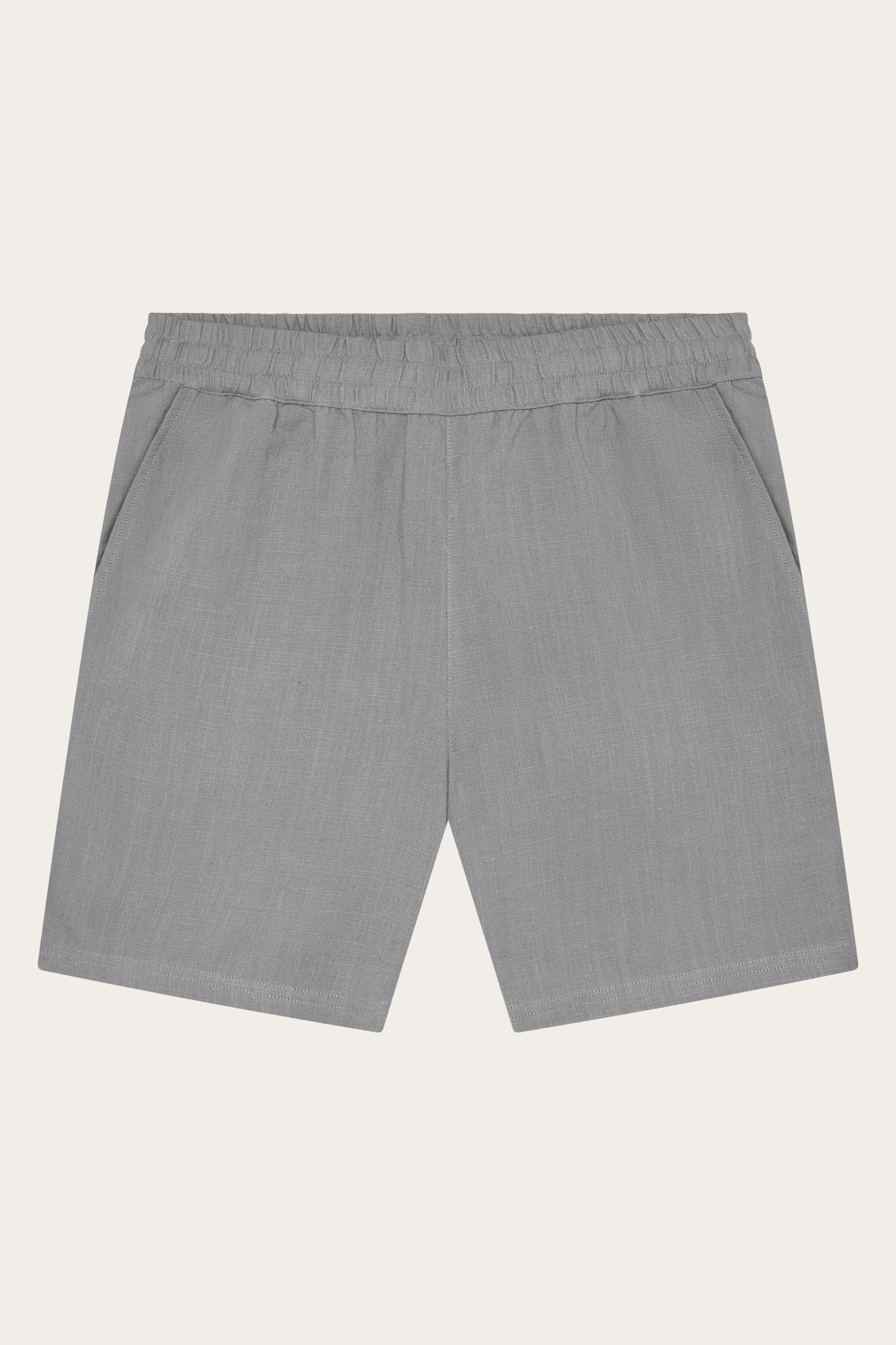 Image of KnowledgeCotton Apparel dames vegan Shorts Posey Wide Linen Mix Ultimate Grey