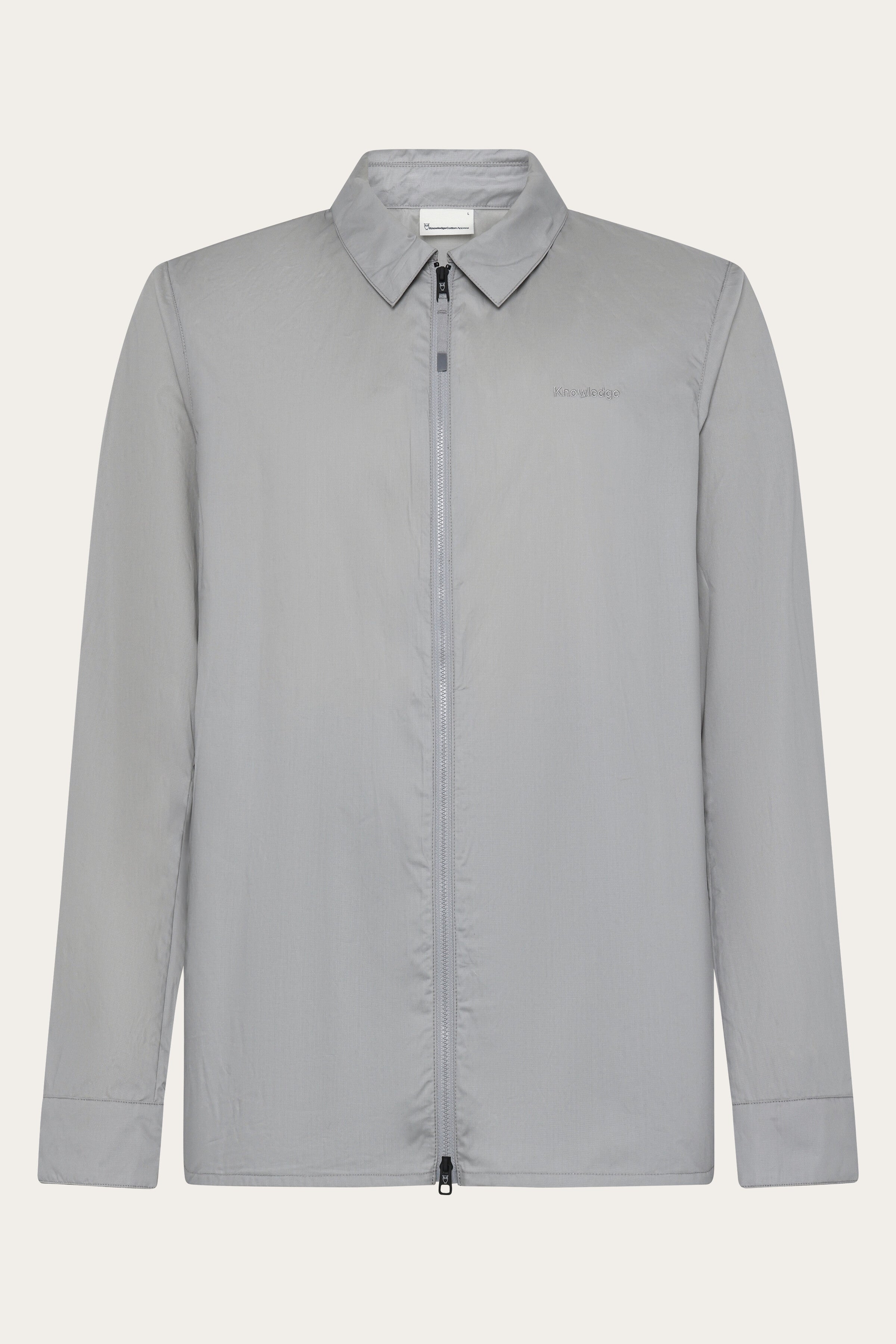 Image of KnowledgeCotton Apparel mannen vegan Overhemd Voor Heren Met Ventilatie, Ripstop, 90 Ultimate Grijs