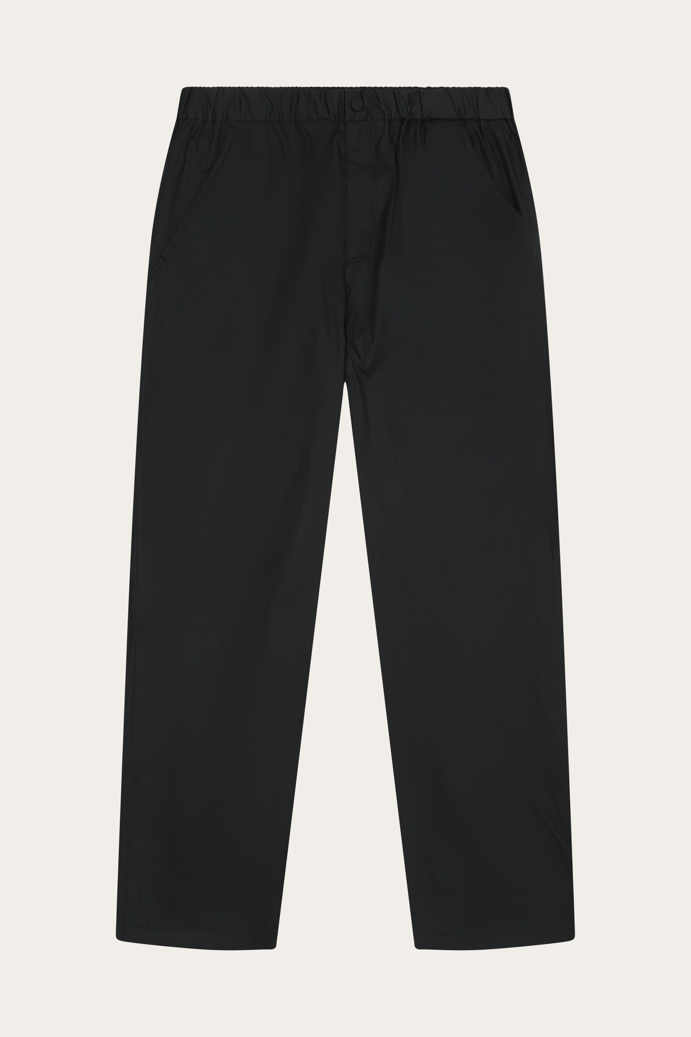 Image of KnowledgeCotton Apparel mannen vegan Broek Storm Relaxed Vent Ripstop 90 Zwart Jet