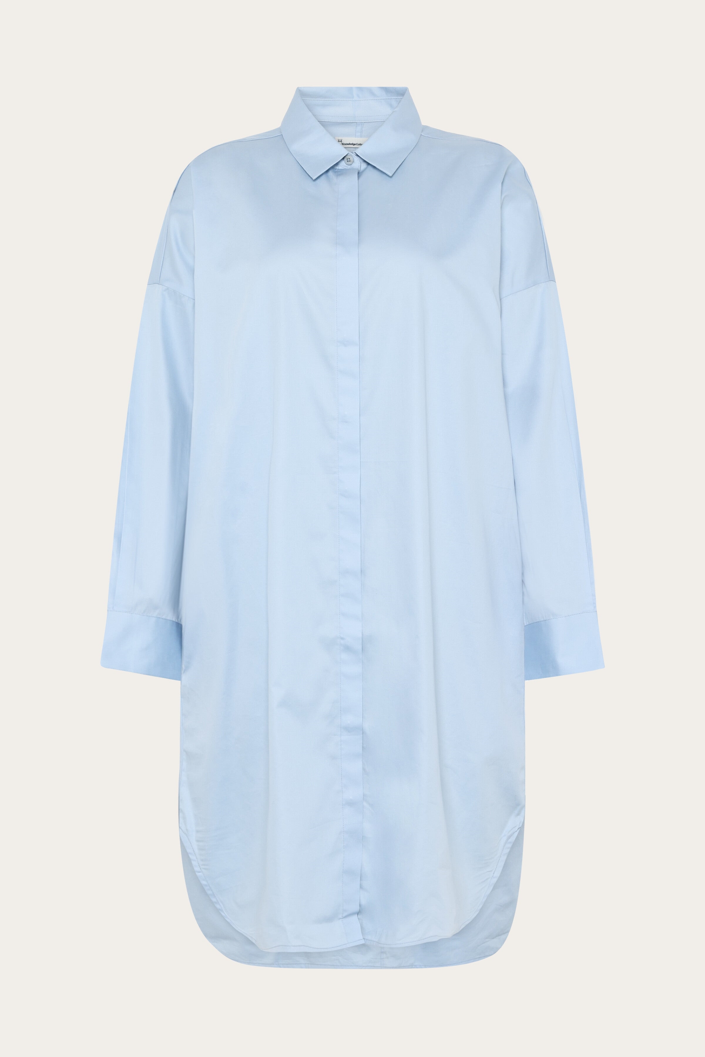 Image of KnowledgeCotton Apparel dames vegan Jurk Van Satijn In Hemelsblauw