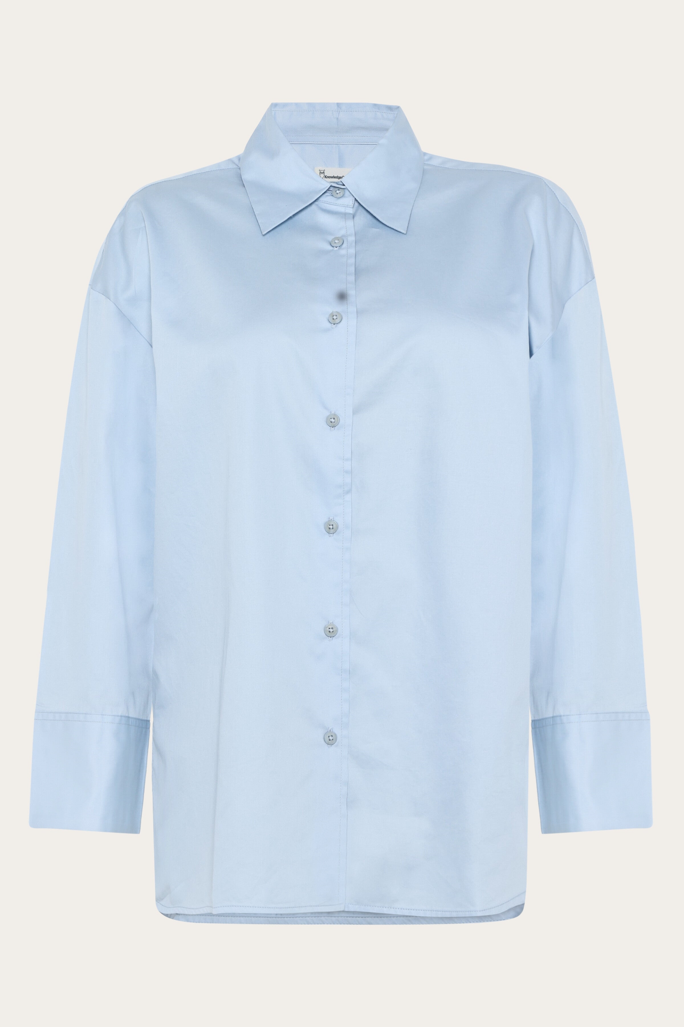 Image of KnowledgeCotton Apparel dames vegan Shirt Dew Relaxed Skyway Blue
