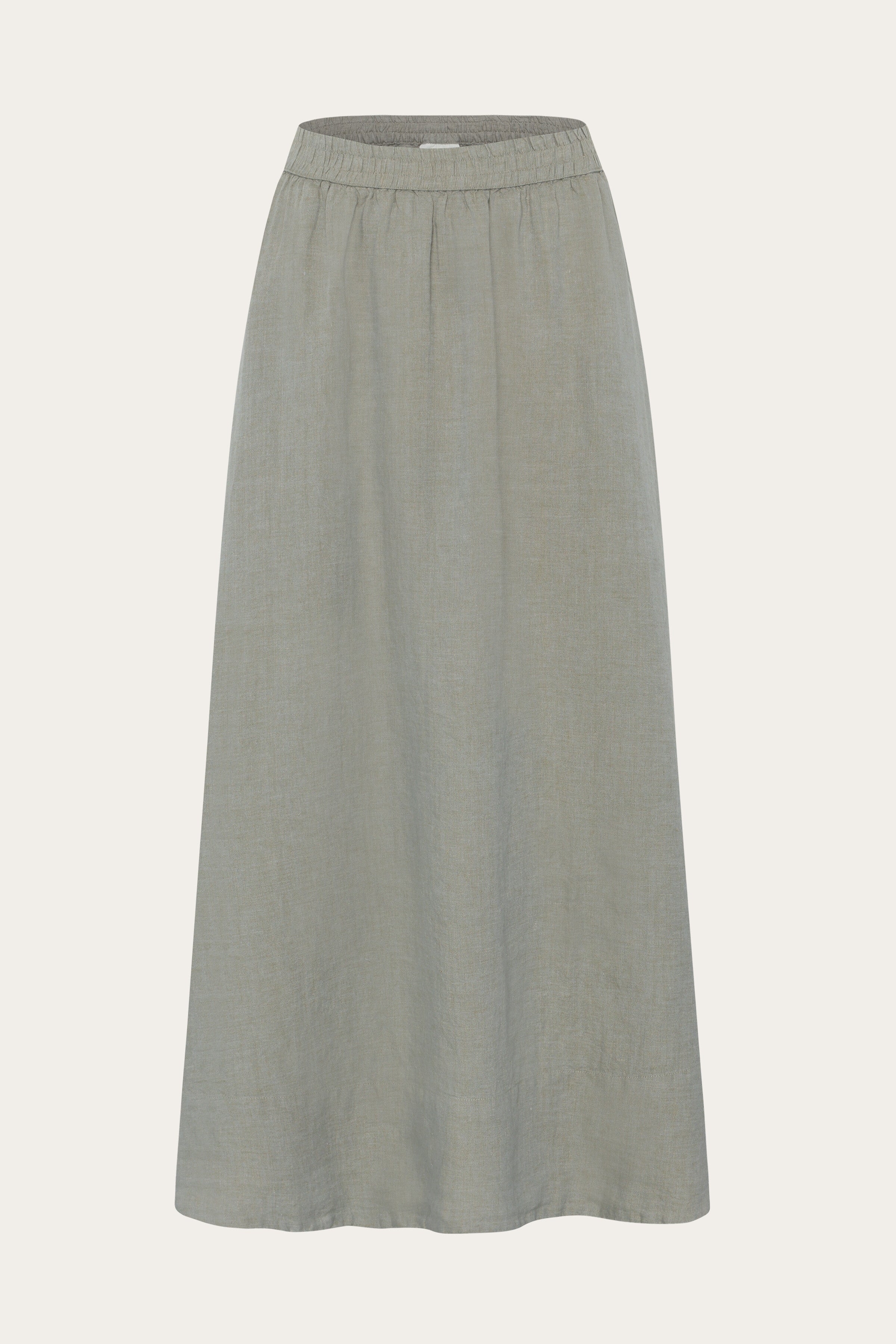 Image of KnowledgeCotton Apparel dames vegan Maxi Rok Van Linnen Keperstof, Beige