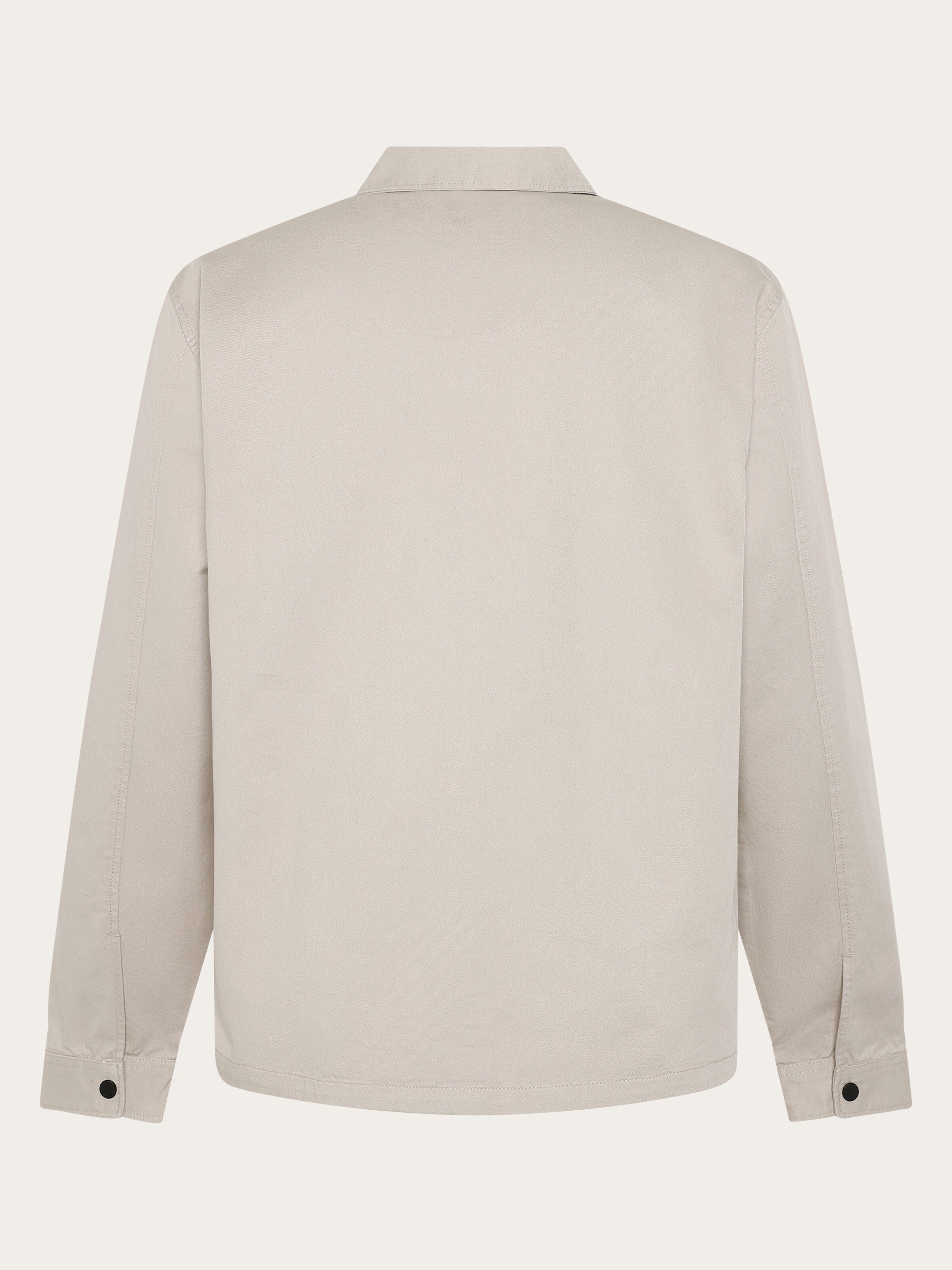 KnowledgeCotton Apparel Zip Overshirt Twill Light Feather Gray