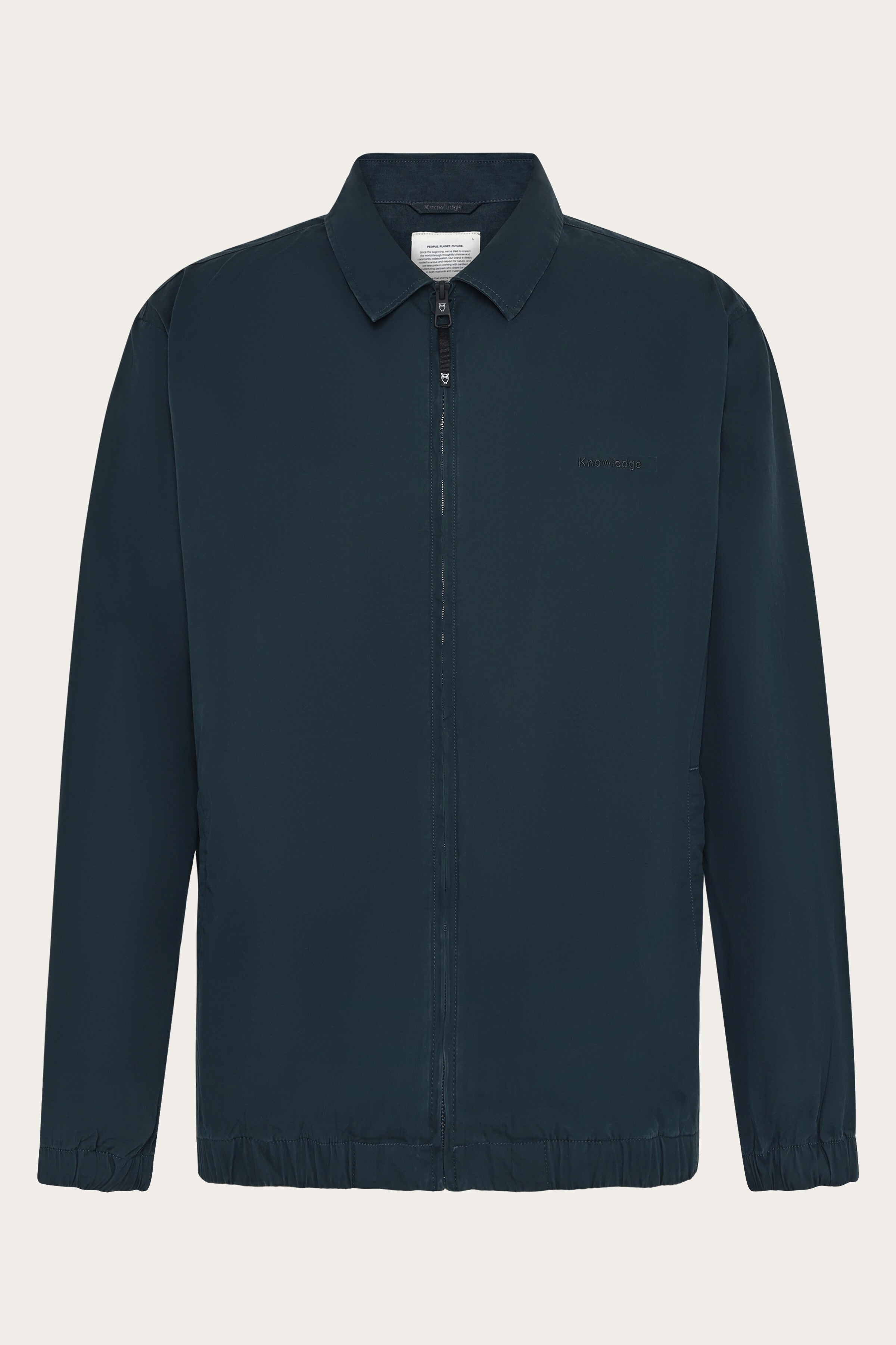 Image of KnowledgeCotton Apparel mannen vegan Jas Licht Poplin Total Eclipse