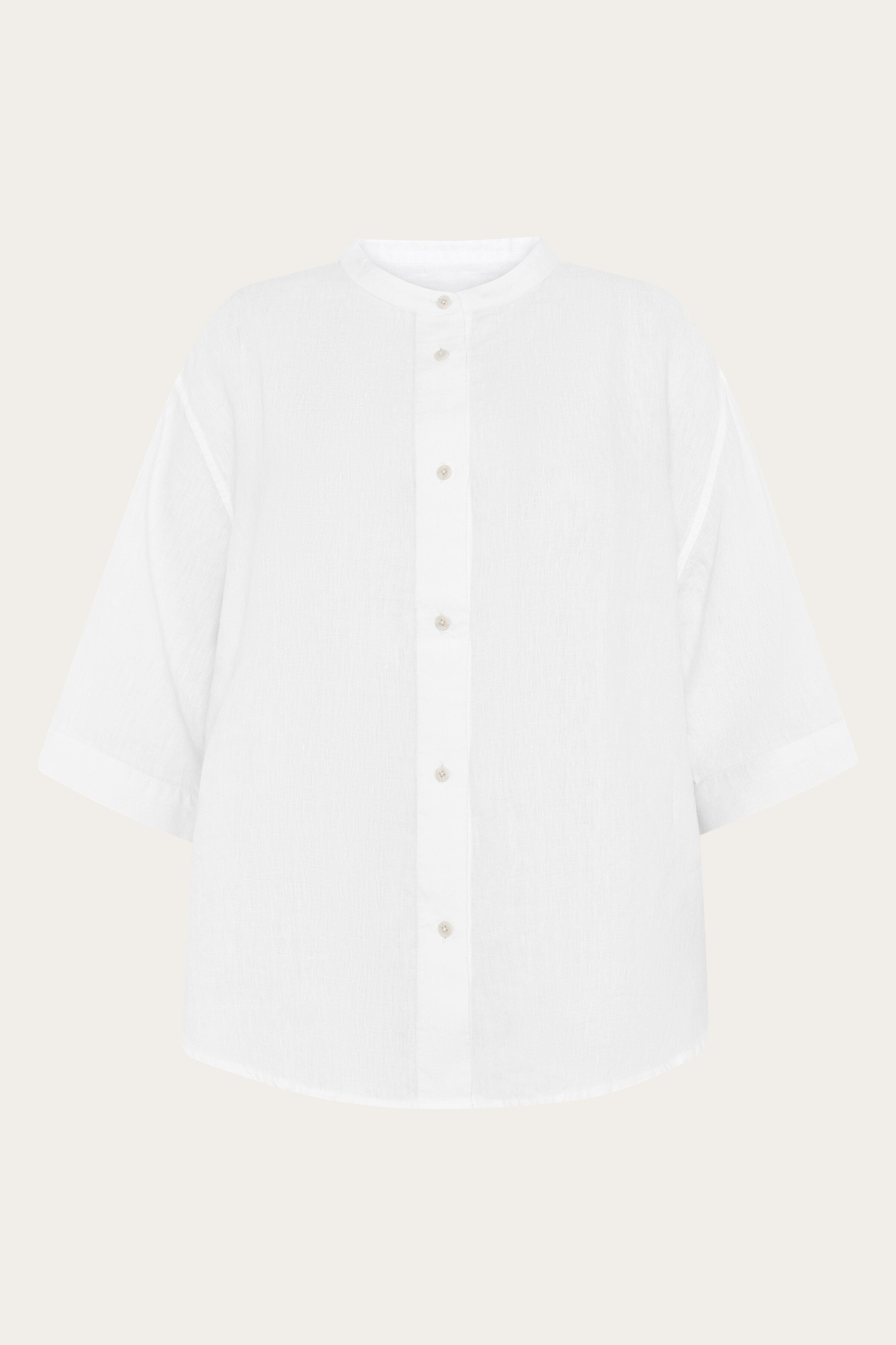 Image of KnowledgeCotton Apparel dames vegan Overhemd Van Linnen, Helder Wit