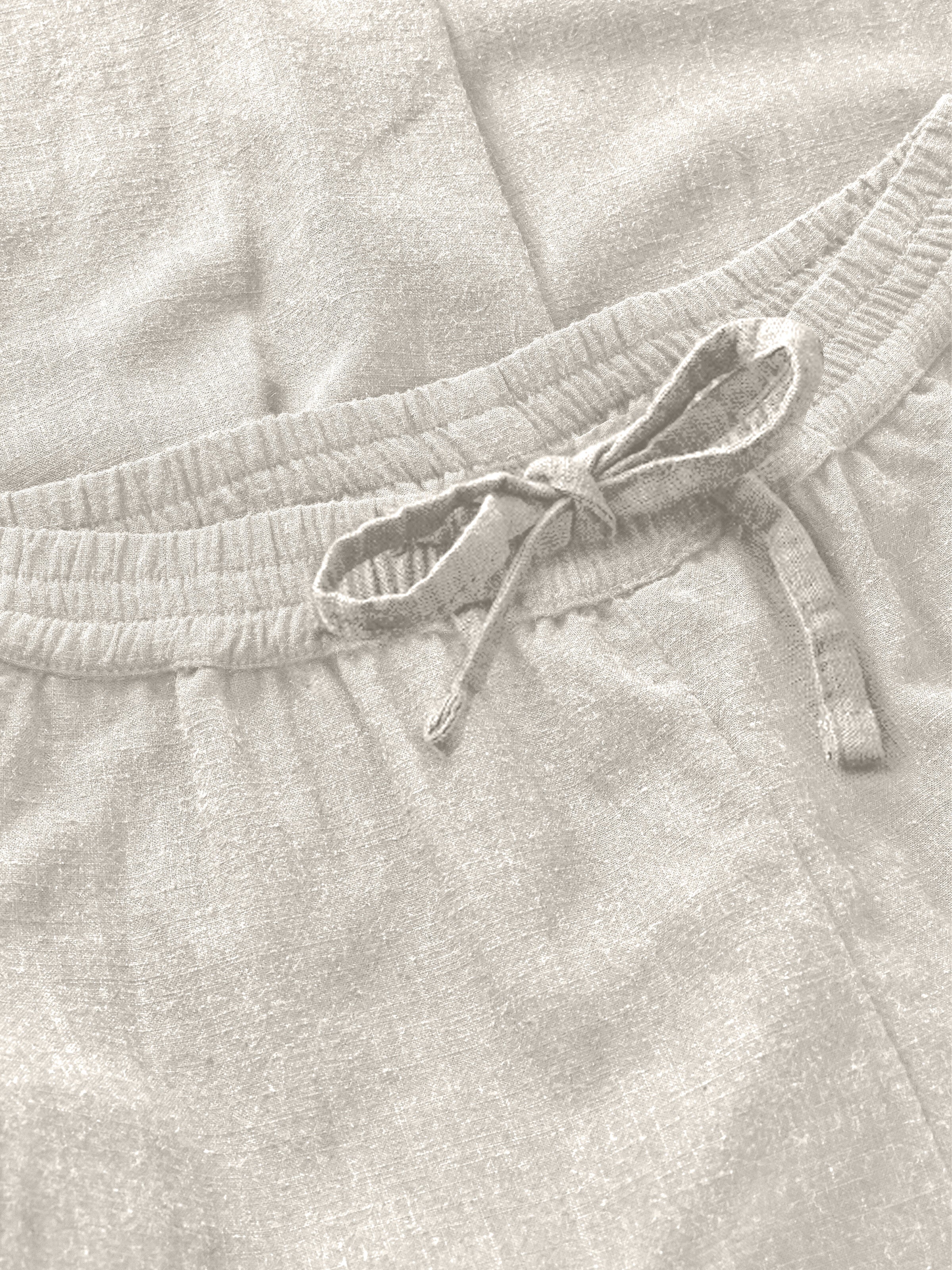 KnowledgeCotton Apparel womens vegan Pants Posey Wide Satin Egret White