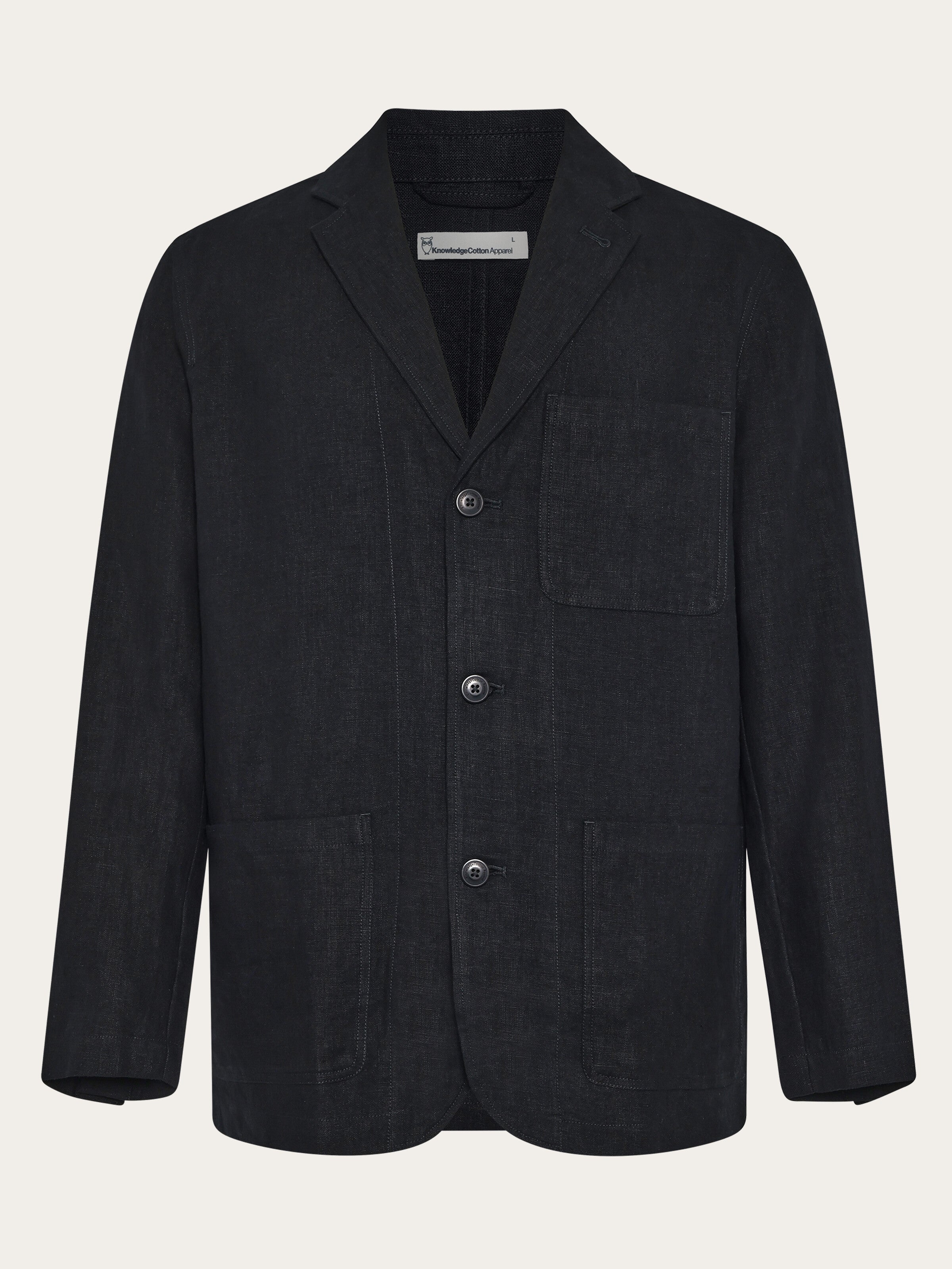 KnowledgeCotton Apparel Blazer Linen Black Jet