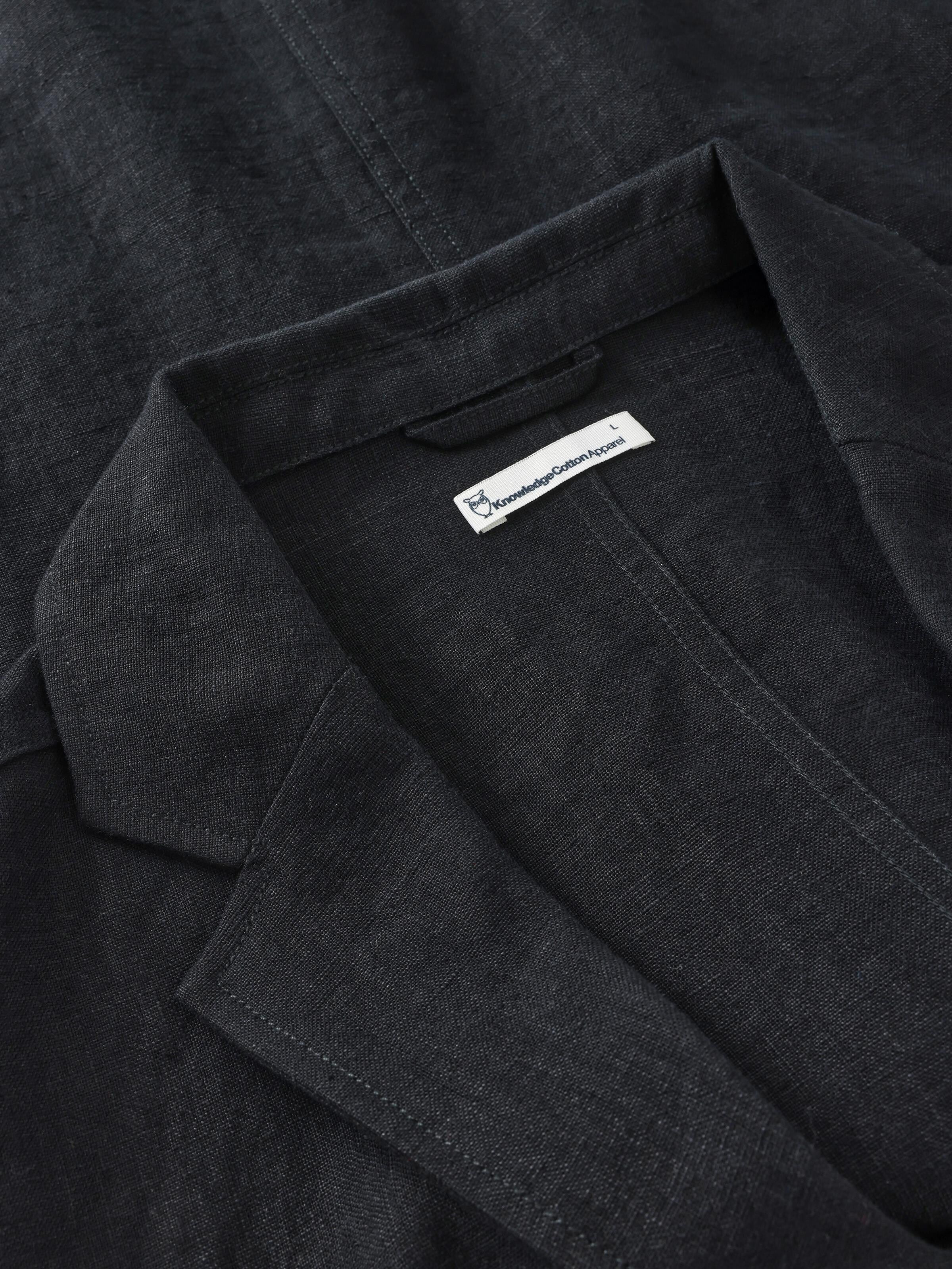 KnowledgeCotton Apparel Blazer Linen Black Jet