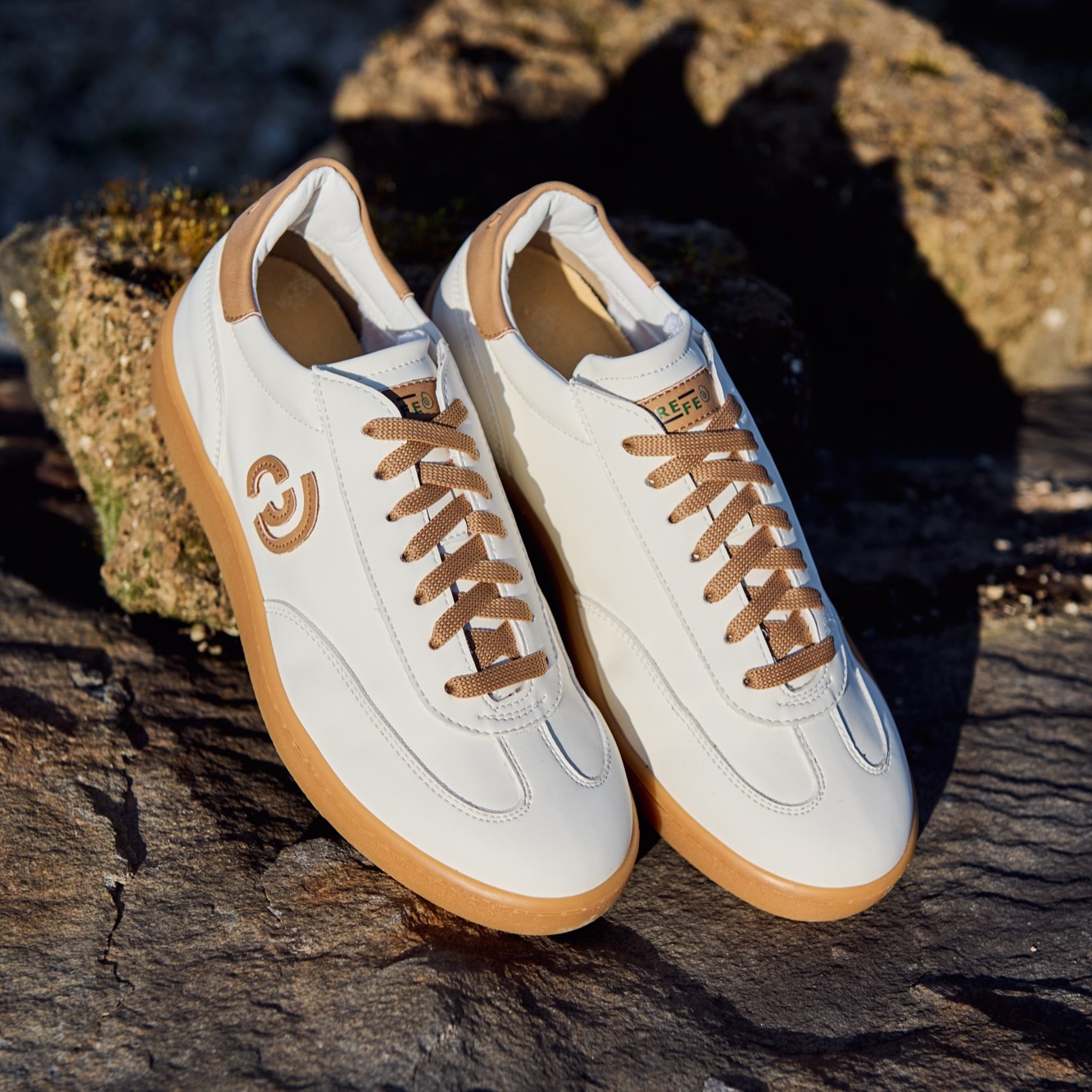 Risorse Future men vegan Sneakers Zenit White Camel Brown