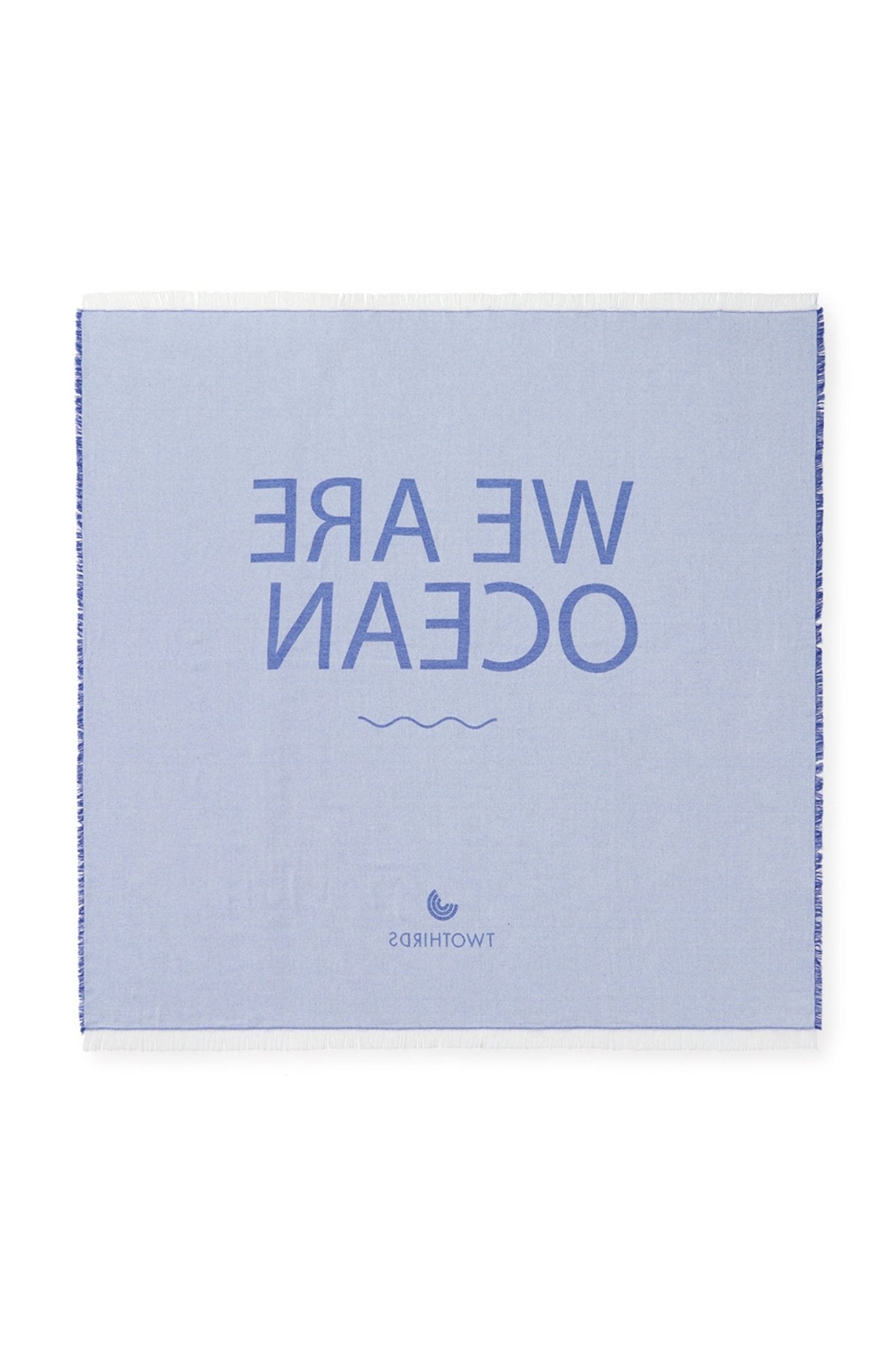 TWOTHIRDS unisex vegan Towel Travel We Are Ocean Big Blue