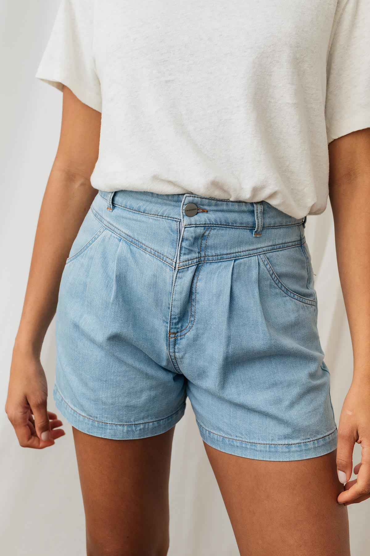 Image of TWOTHIRDS dames vegan Shorts Lapins Fresh Blue