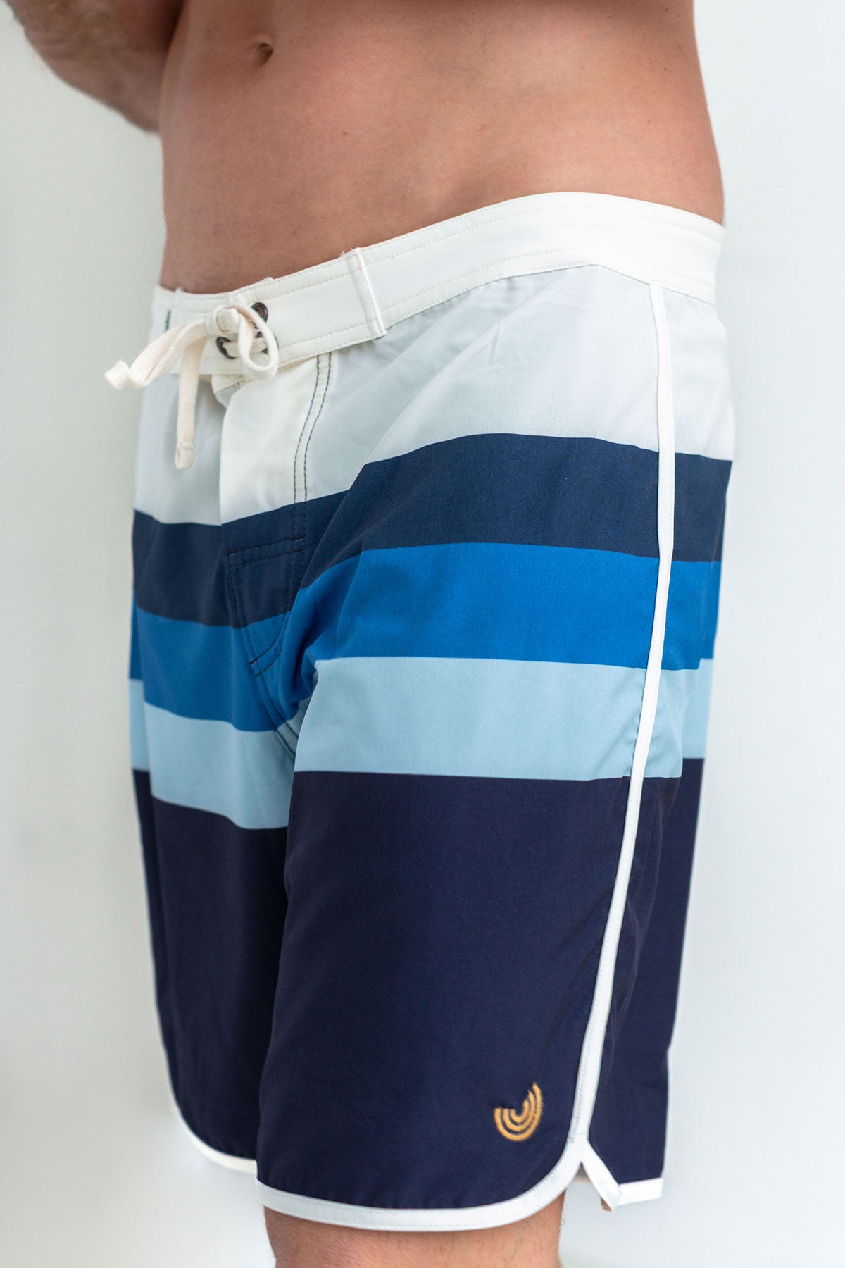 Image of TWOTHIRDS mannen vegan Korte Broek Ouen Blue Stripes