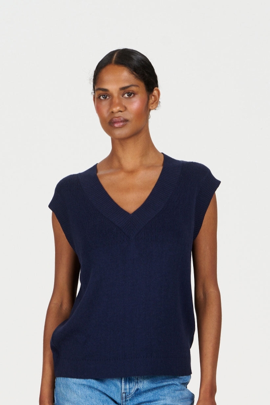 Image of KOMODO dames vegan Vest Sander Marineblauw