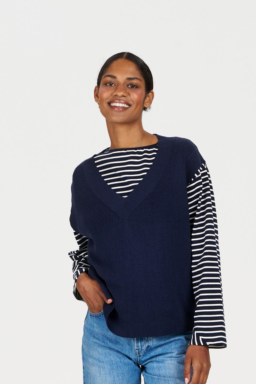 KOMODO womens vegan Vest Sander Navy