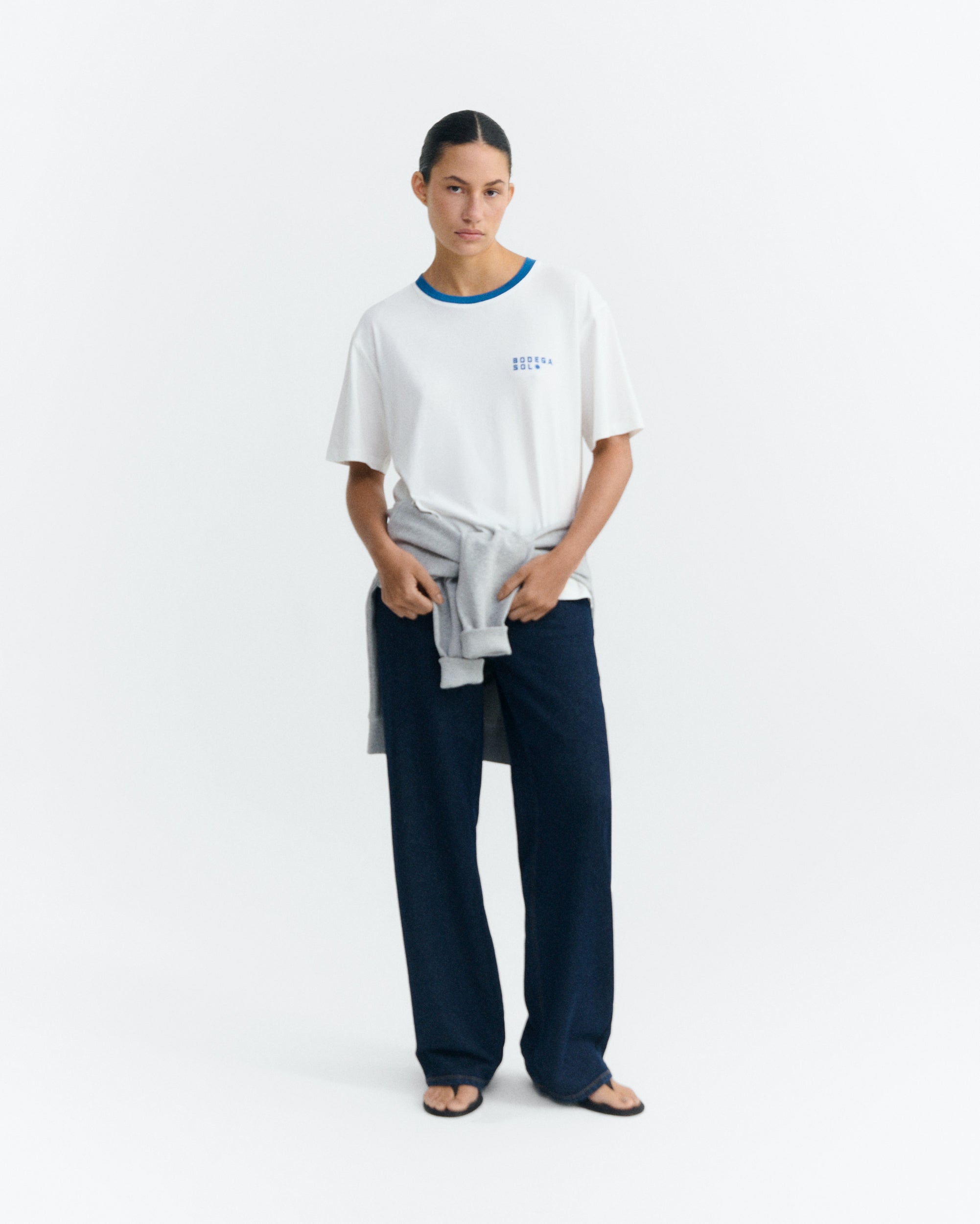 Thinking MU T-Shirt Lucia Winery Kontrast Blau/ Weiß