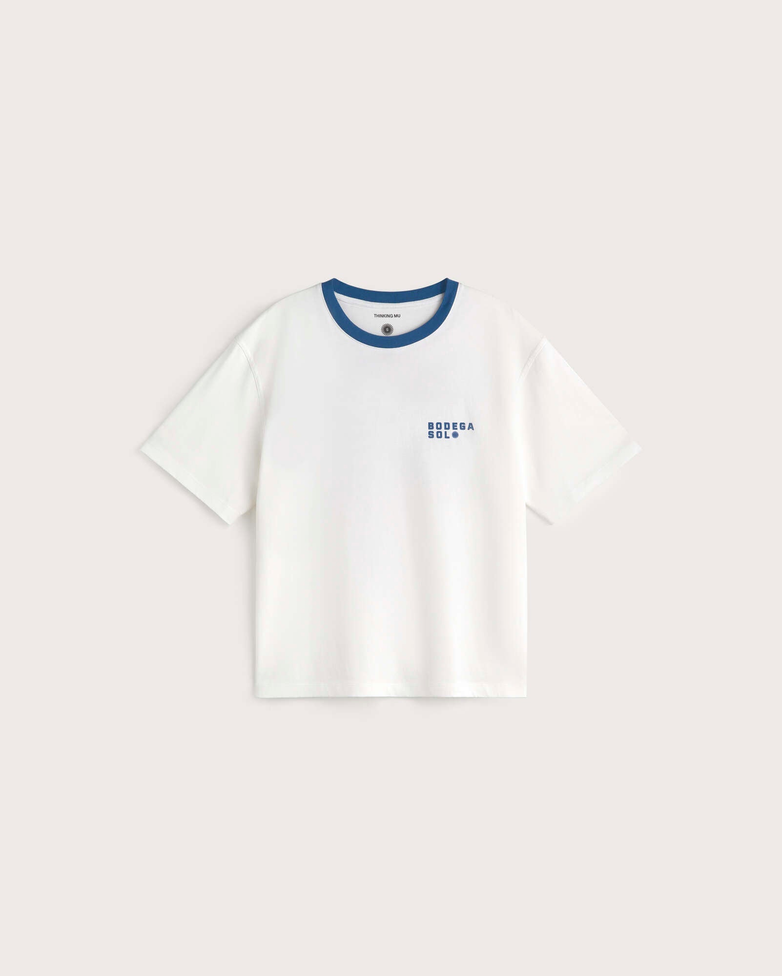 Thinking MU T-Shirt Lucia Winery Kontrast Blau/ Weiß