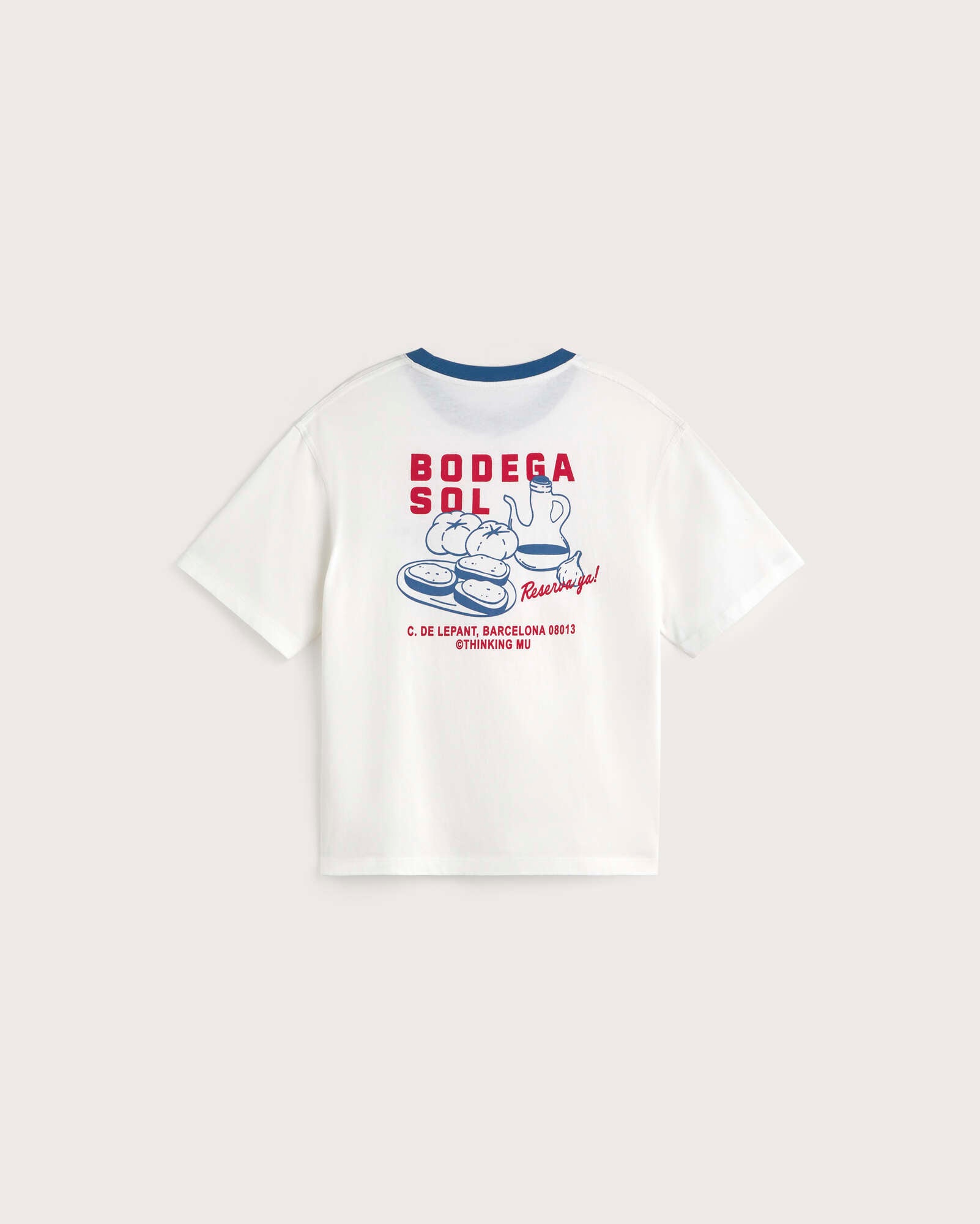 Thinking MU T-Shirt Lucia Winery Kontrast Blau/ Weiß