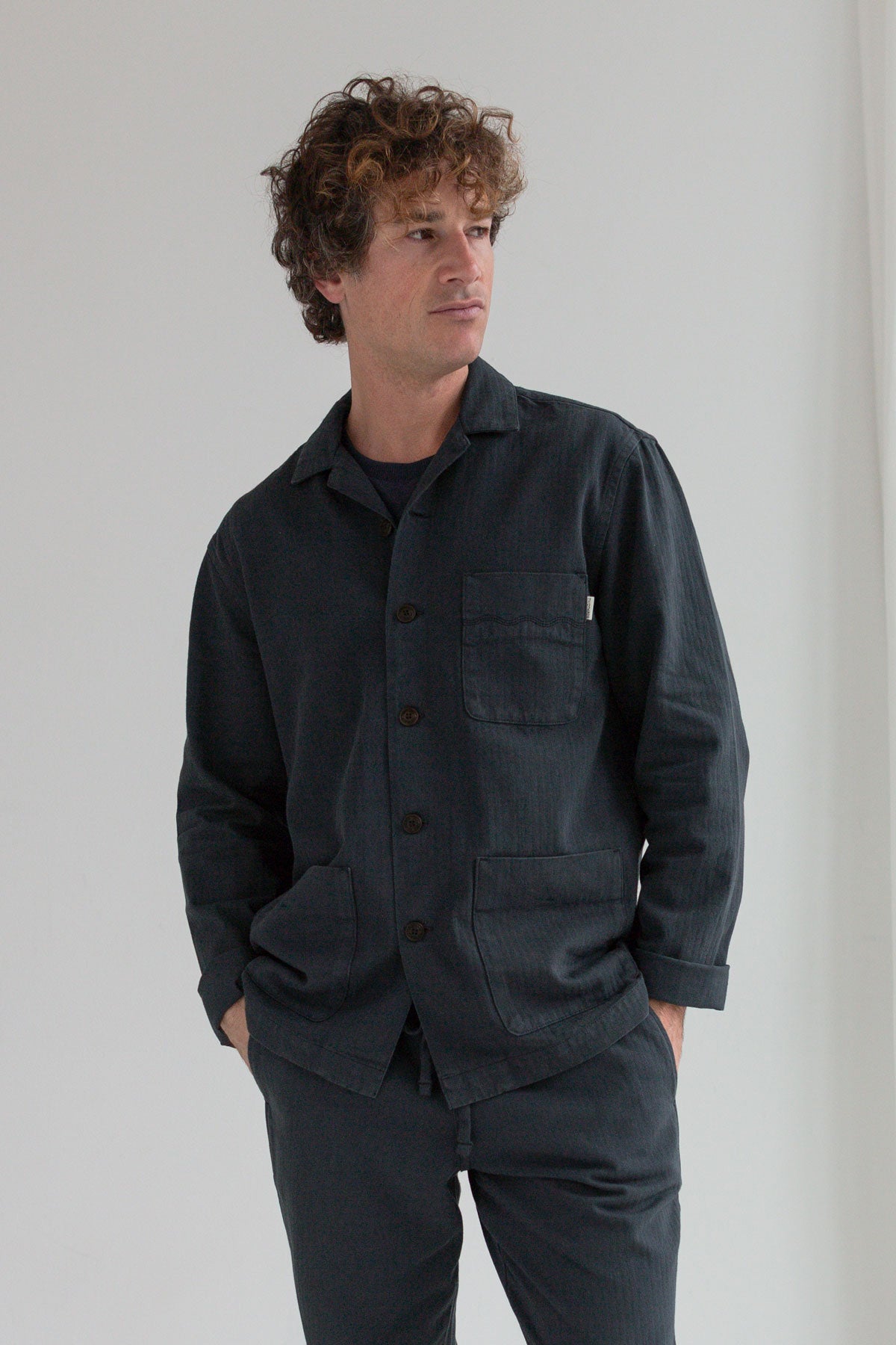 Image of TWOTHIRDS mannen vegan Jas Franzburg Donkerblauw