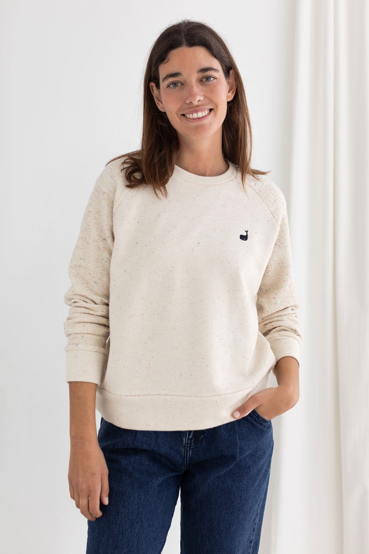 Image of TWOTHIRDS dames vegan Sweatshirt Santa Monica Ecru