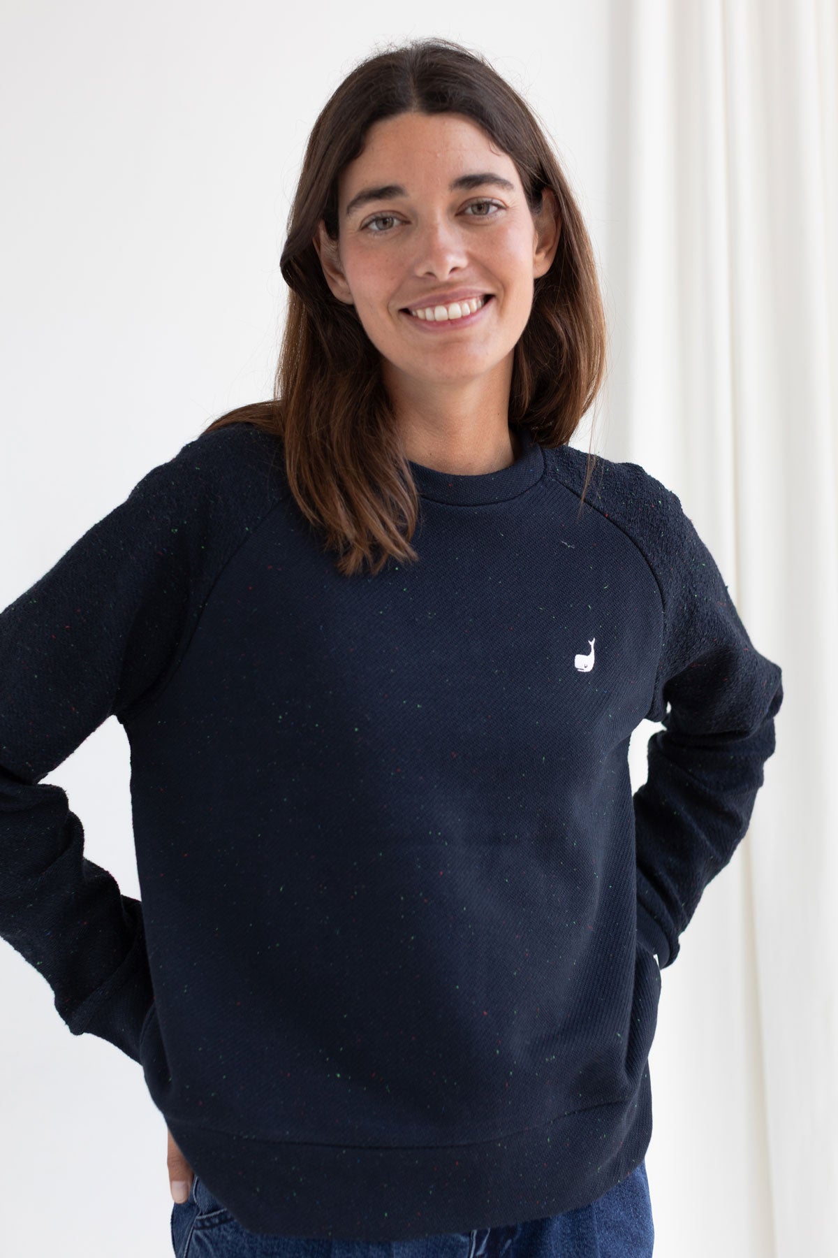 Image of TWOTHIRDS dames vegan Sweatshirt Santa Monica Navy