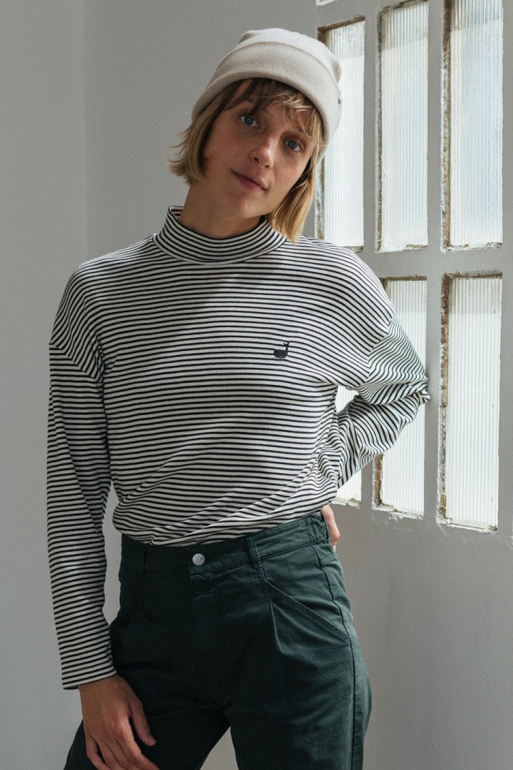 TWOTHIRDS Damen vegan Top Corcovado Schwarz-Wei&Atilde;Ÿ Gestreift