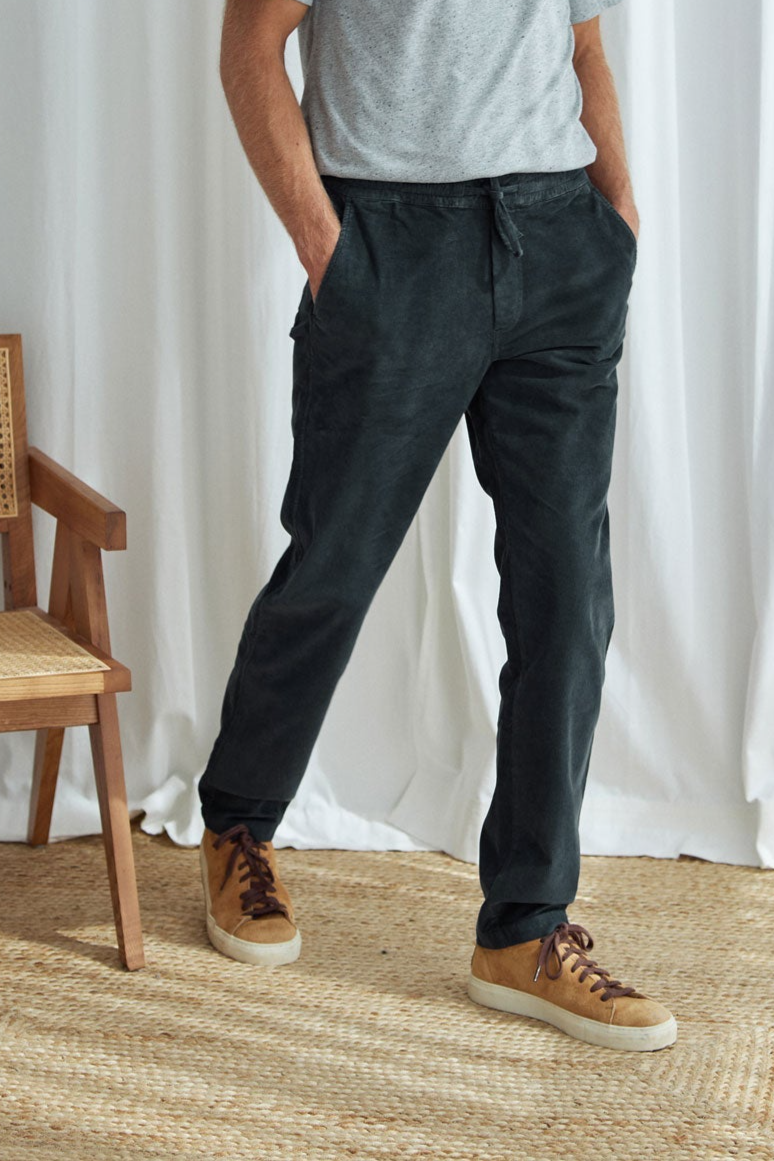 Image of TWOTHIRDS mannen vegan Broek Trinity Donker Zand