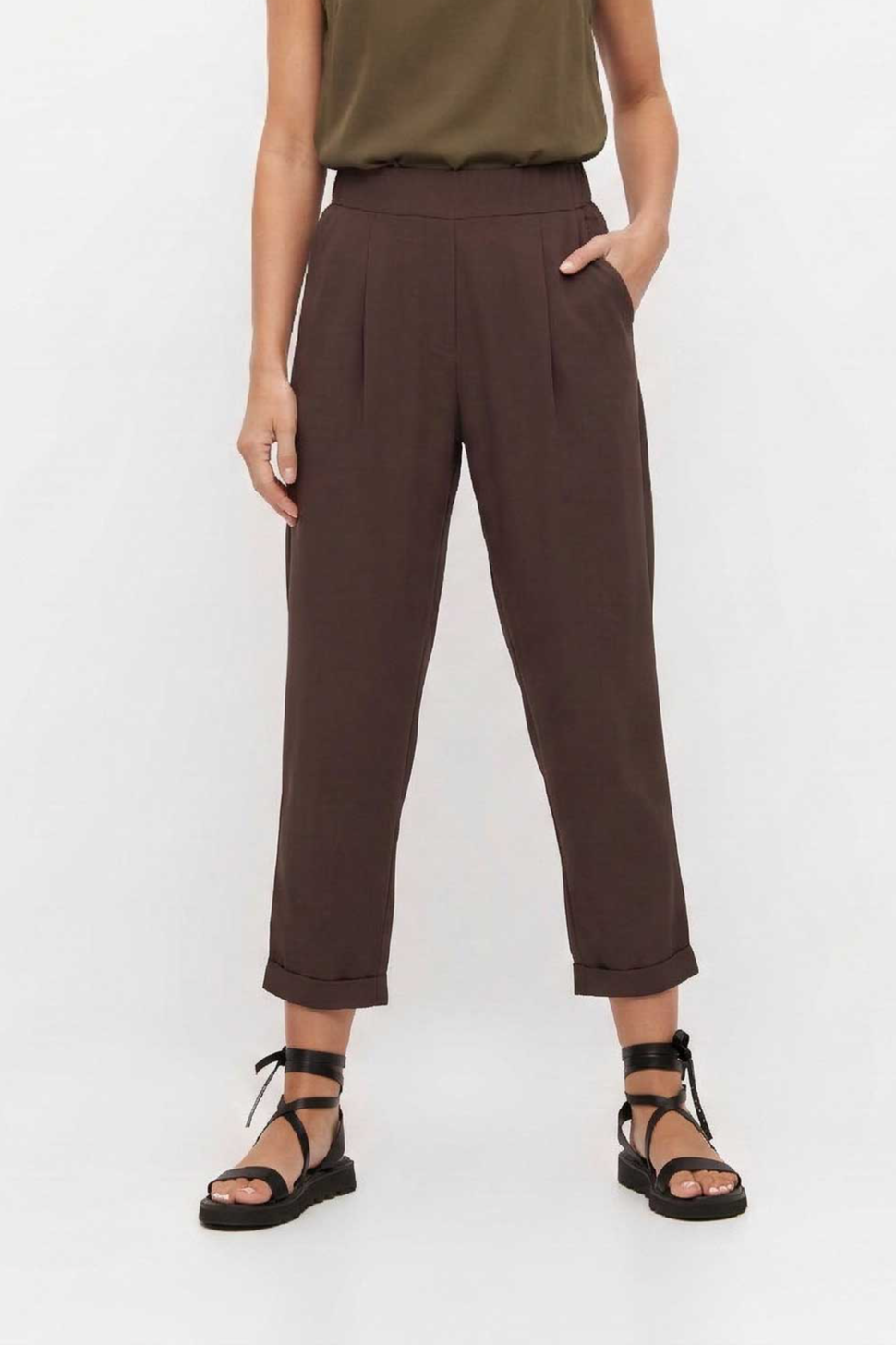 WiDDA Damen vegan Hose Jupp Mocha Braun