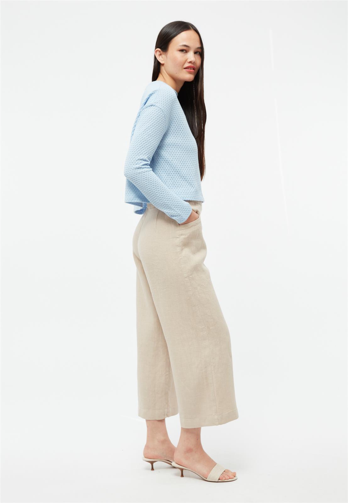 Givn womens vegan Culotte Fay Oat Beige