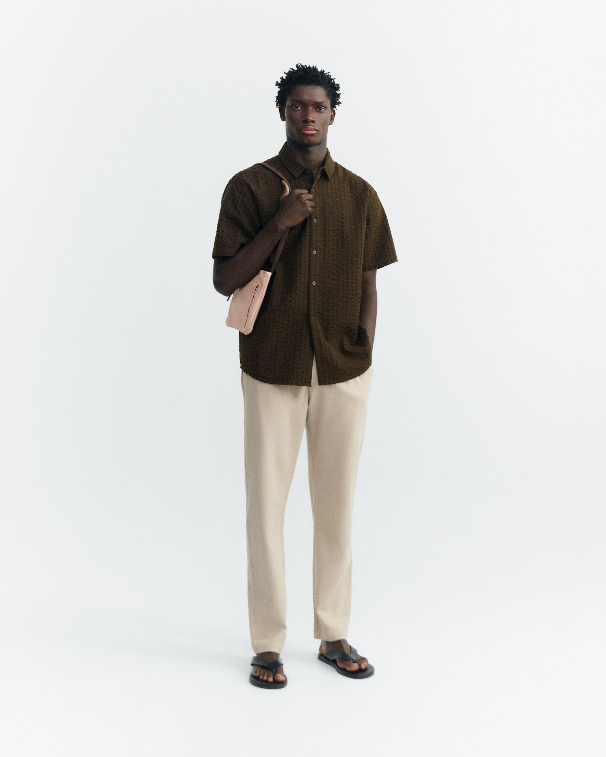 Thinking MU Hose Mit Geradem Bein Travel Light Beige