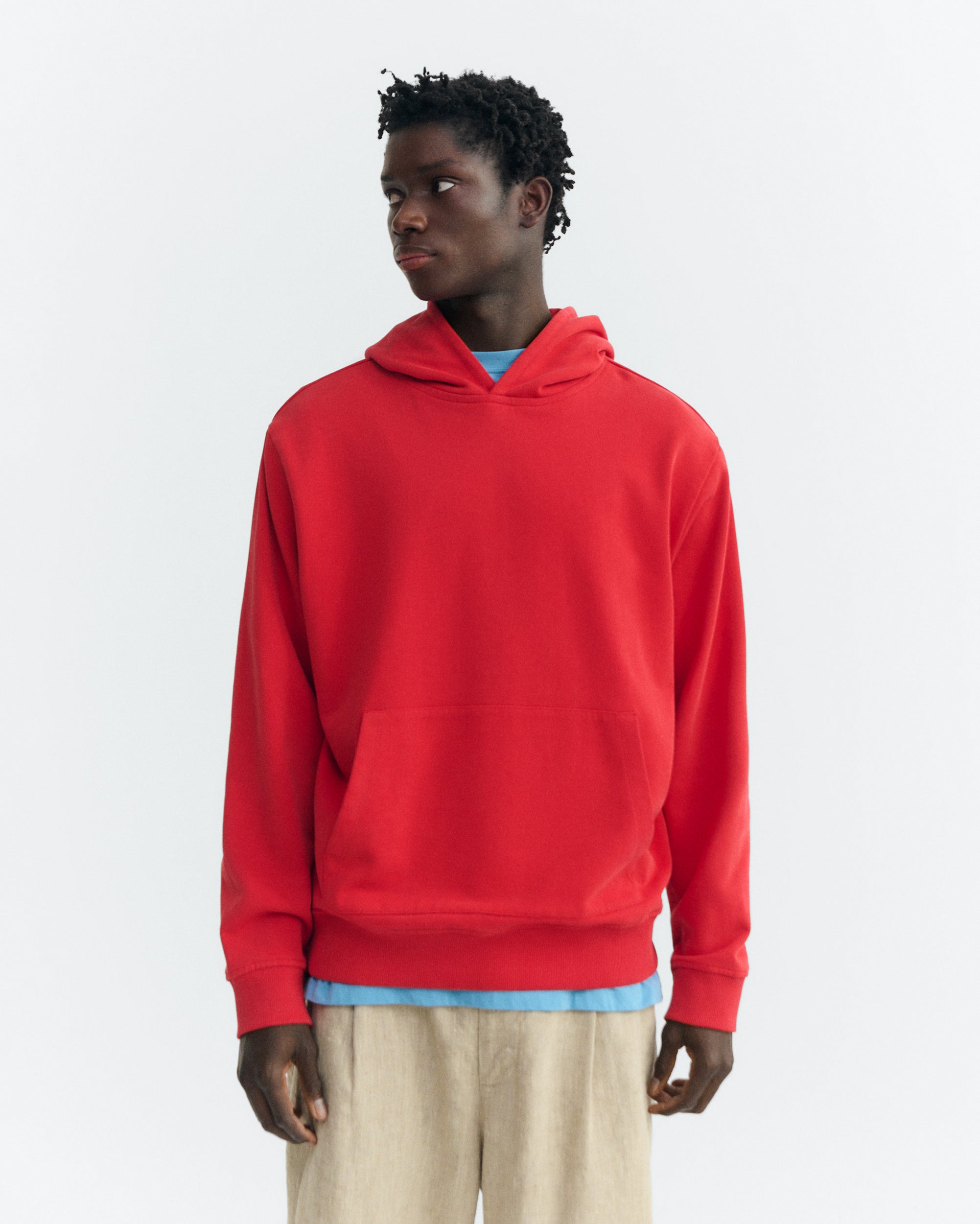 Thinking MU men vegan Sweatshirt Simon With Sun Patch Back Red