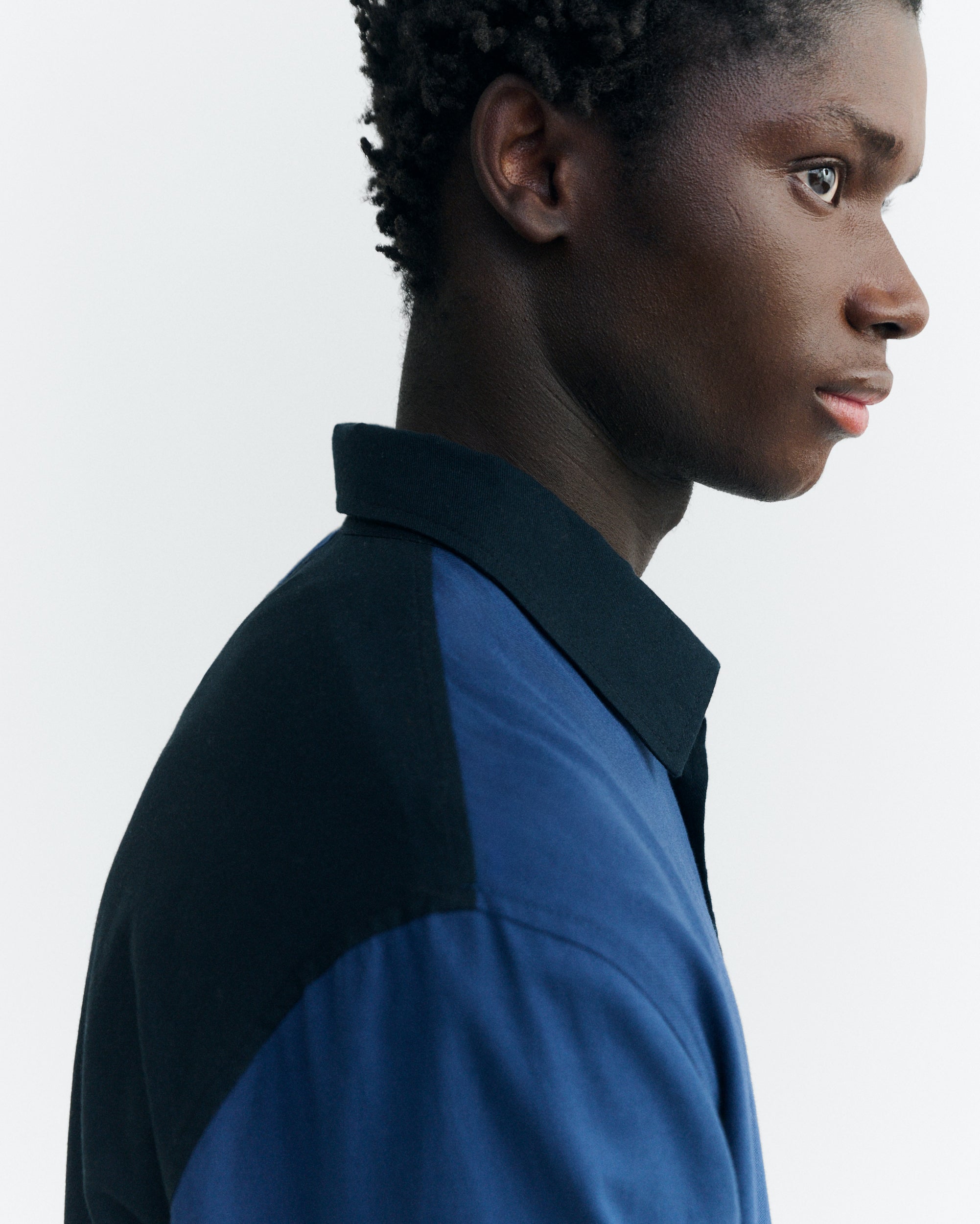 Thinking MU Overhemd Jimbo Marineblauw/Zwart