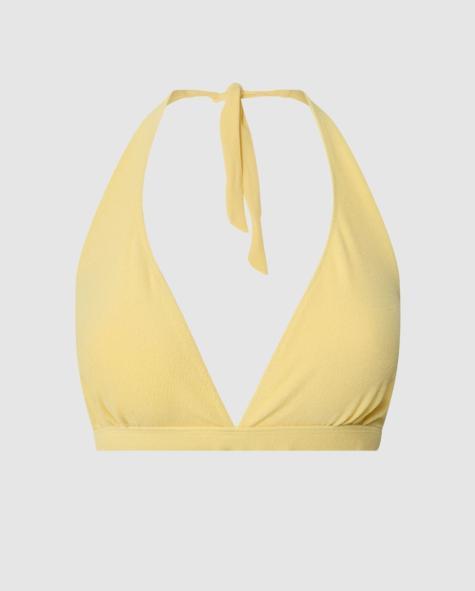 Understatement womens vegan Bikini Halter Top Yellow