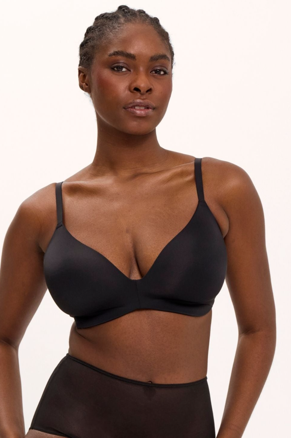 Image of Understatement dames vegan Bh-Shirt Plus Zwart
