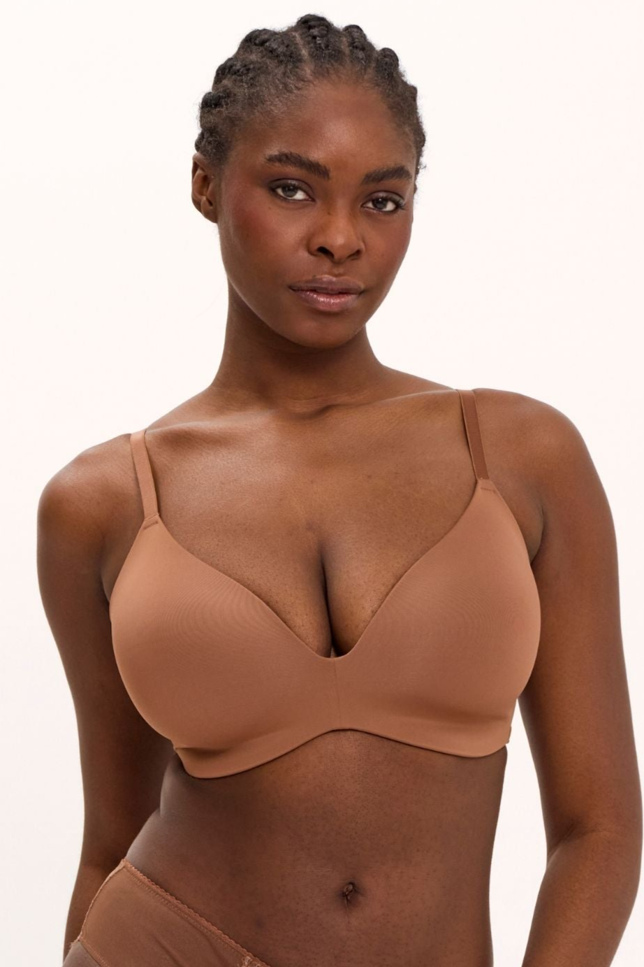 Image of Understatement dames vegan Bh-T-Shirt Plus Mocha