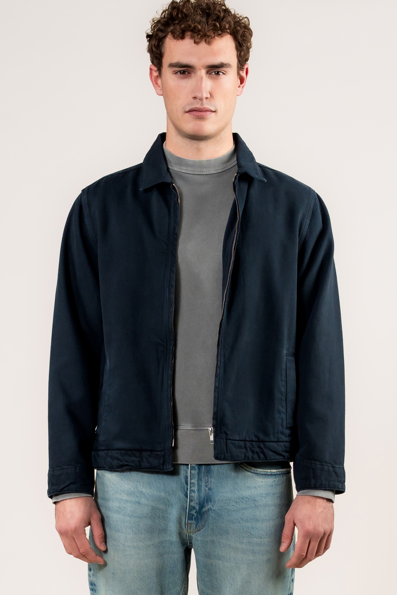 Image of Kuyichi mannen vegan Jas Oliver Blue